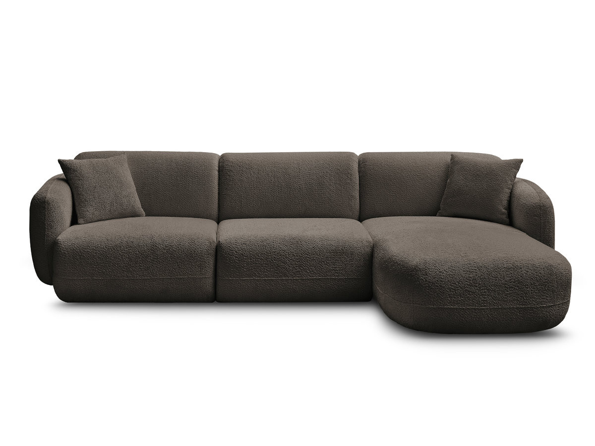 Bobochic Anda Ecksofa 292 × 163 cm Chenille Braun Ecke rechts
