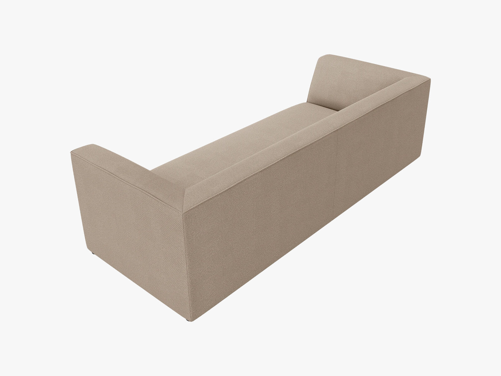 Micadoni Sofa Ruby 3-Sitzer Strukturierter Stoff Ottawa Dunkelbeige