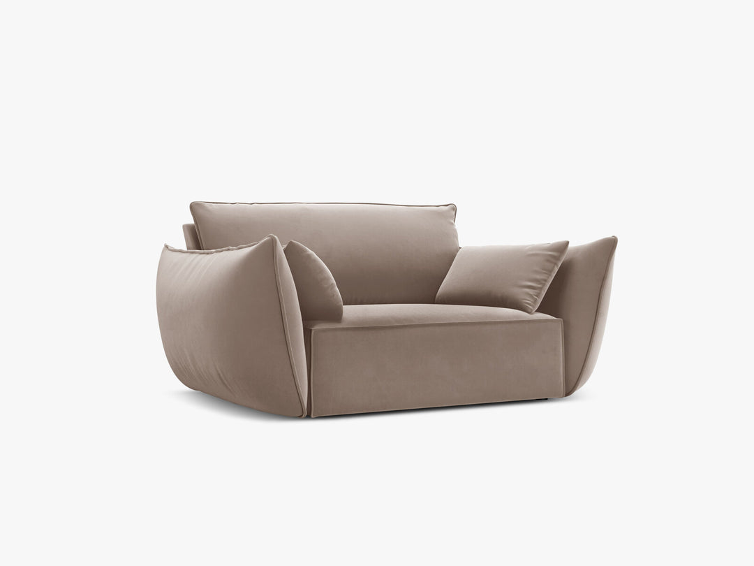 Micadoni Sessel Kaelle 1-Sitzer Samt Cappuccino
