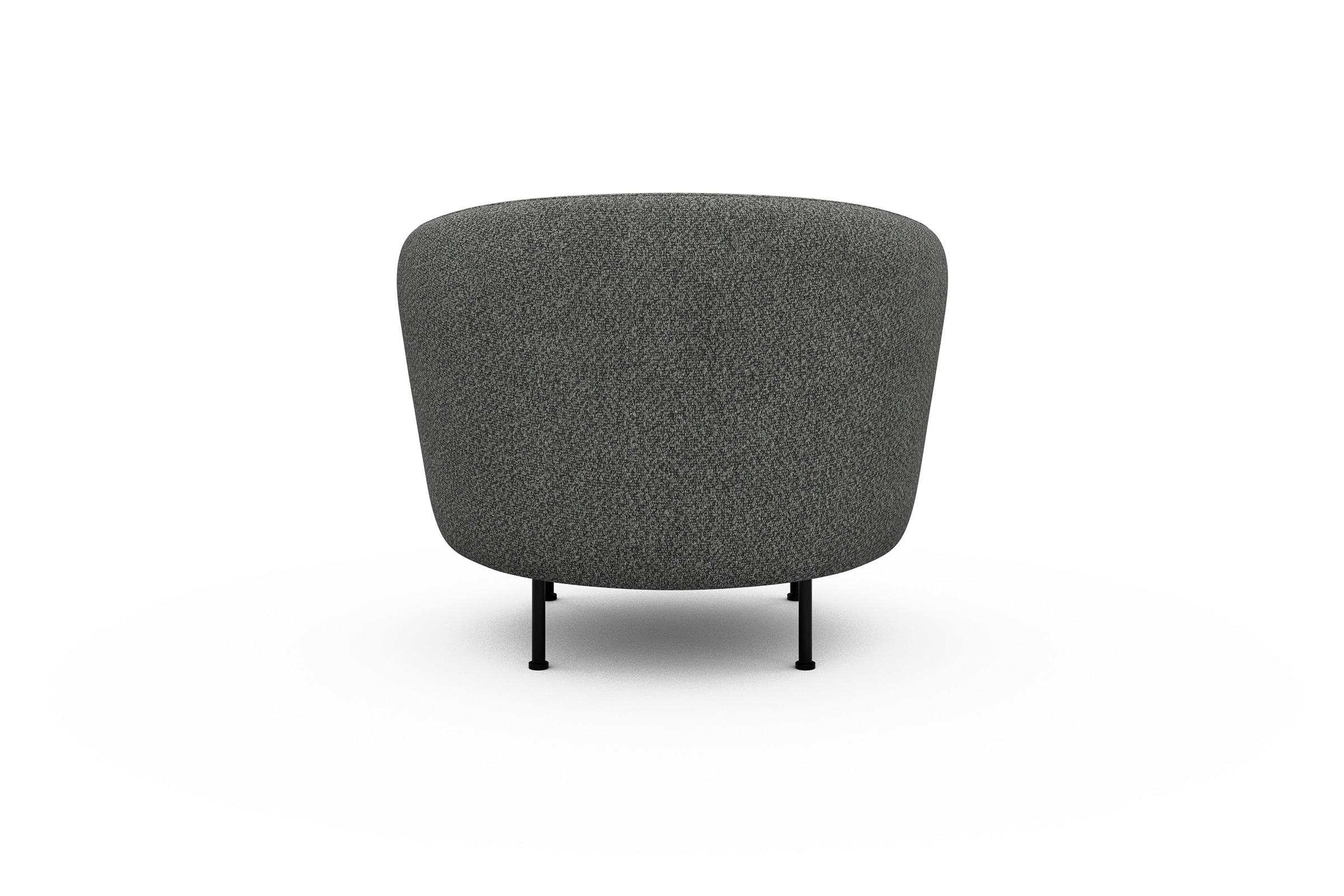 Sessel Ronda Metallbeine Schwarz Vanora-Warm-Grey