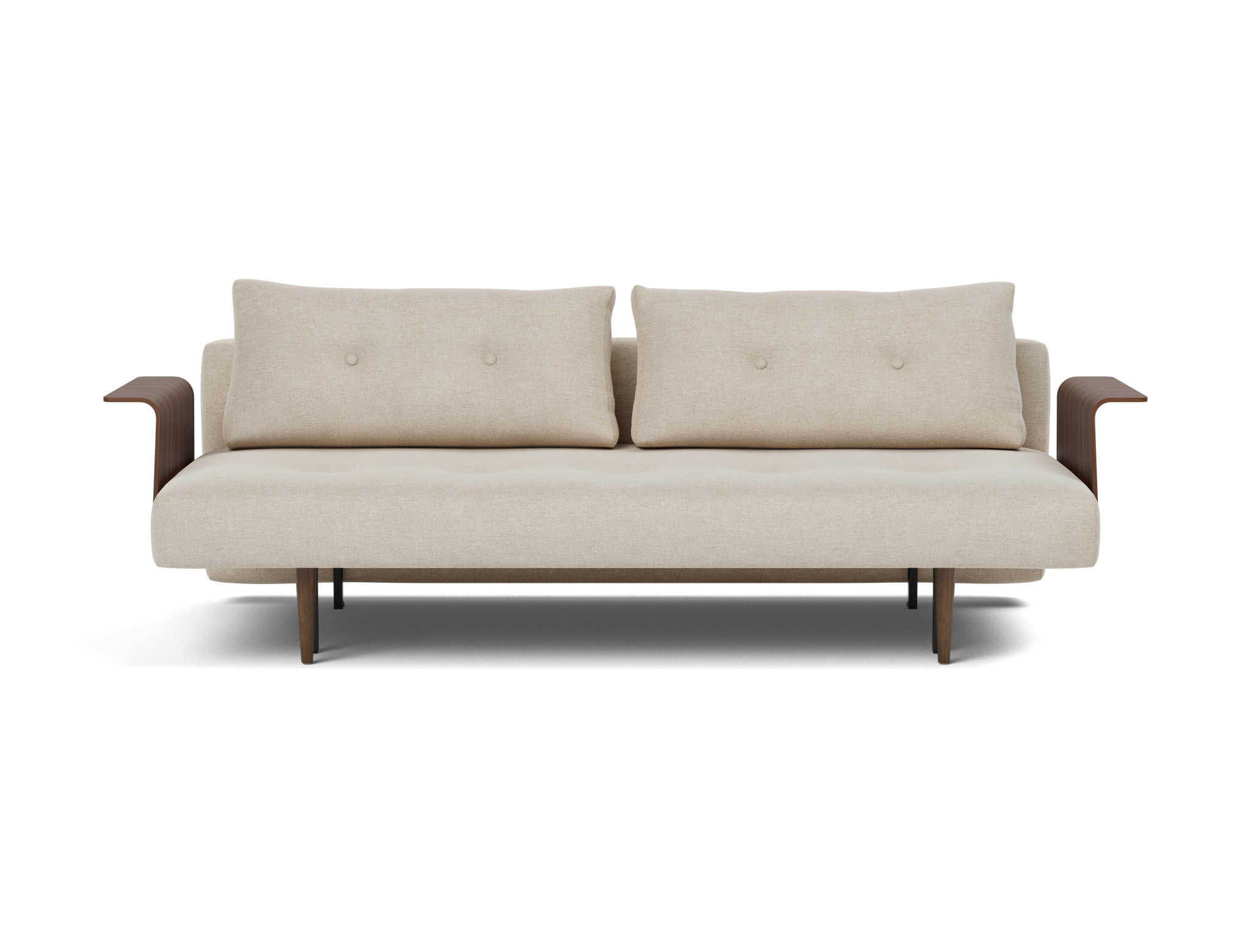 Schlafsofa Recast mit Armlehnen Flachgewebe Phobos 586-Latte