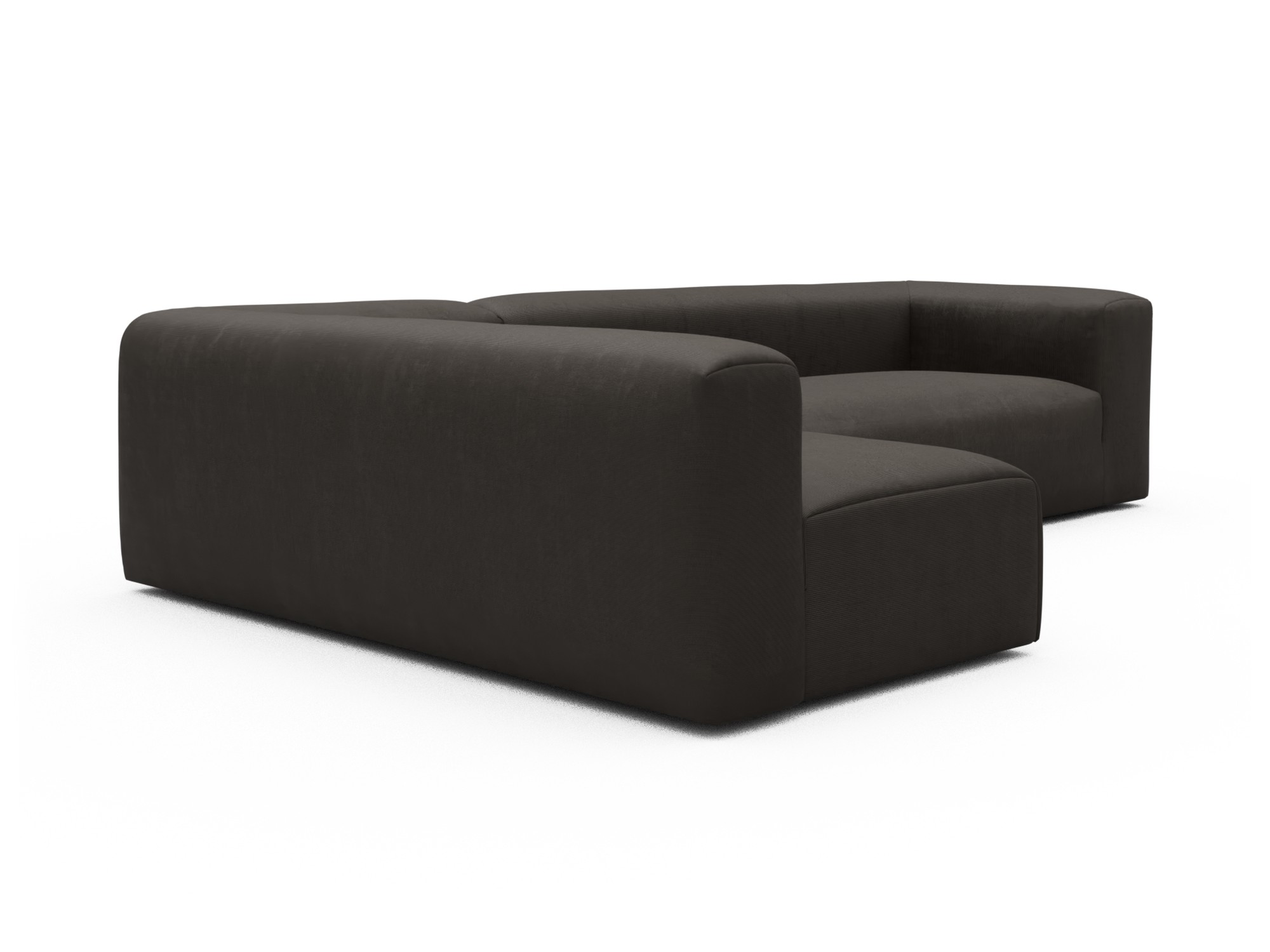 Skandi Home Ecksofa Fred 2x 2,5-Sitzer links offen Cordufine-Taupe moebelfaktor