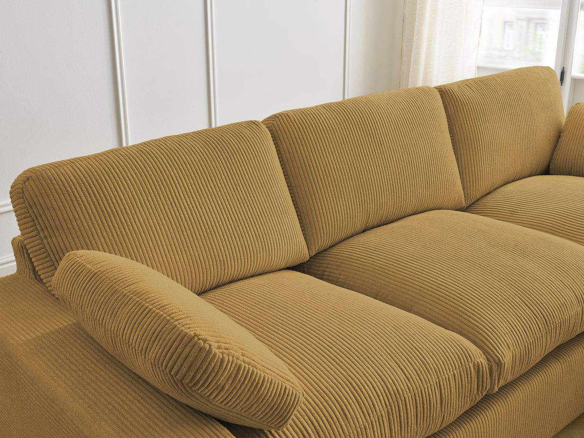 Bobochic Belair Sofa 4-Sitzer Cordsamt Gelb