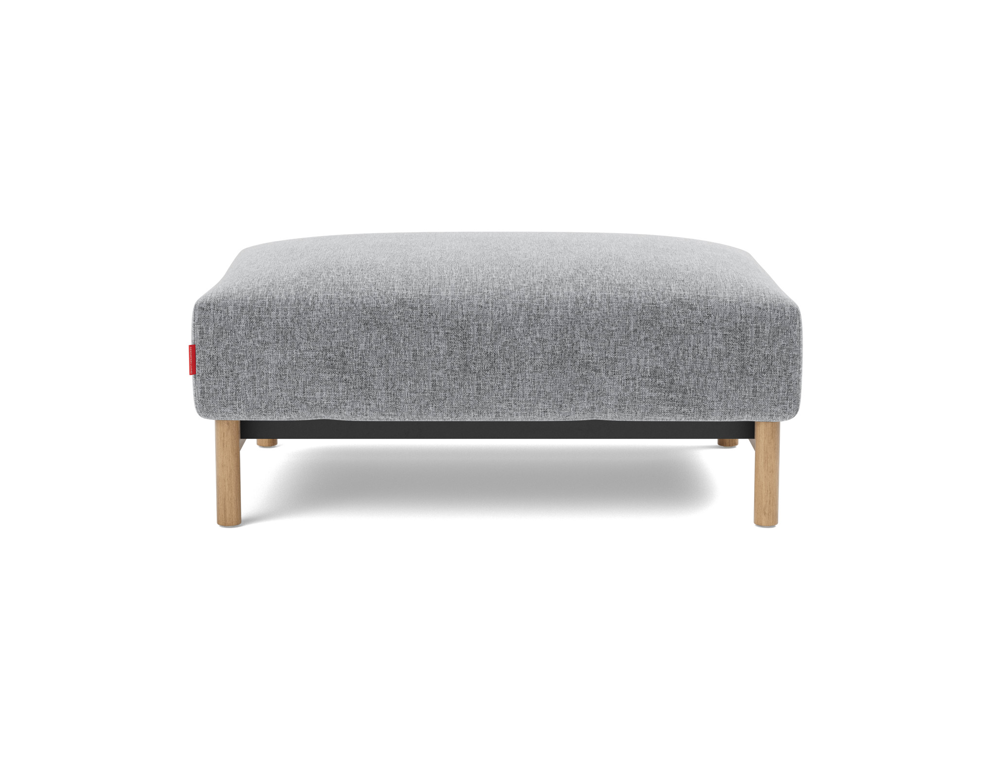 Hocker Malloy Strukturierter Stoff Twist 565-Granite Beine Eiche