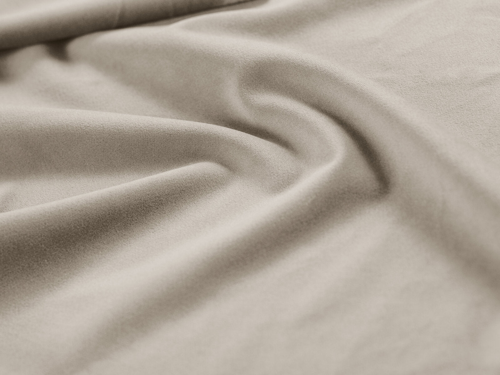 Micadoni Bett Susan Samt Dunkelbeige 140x200