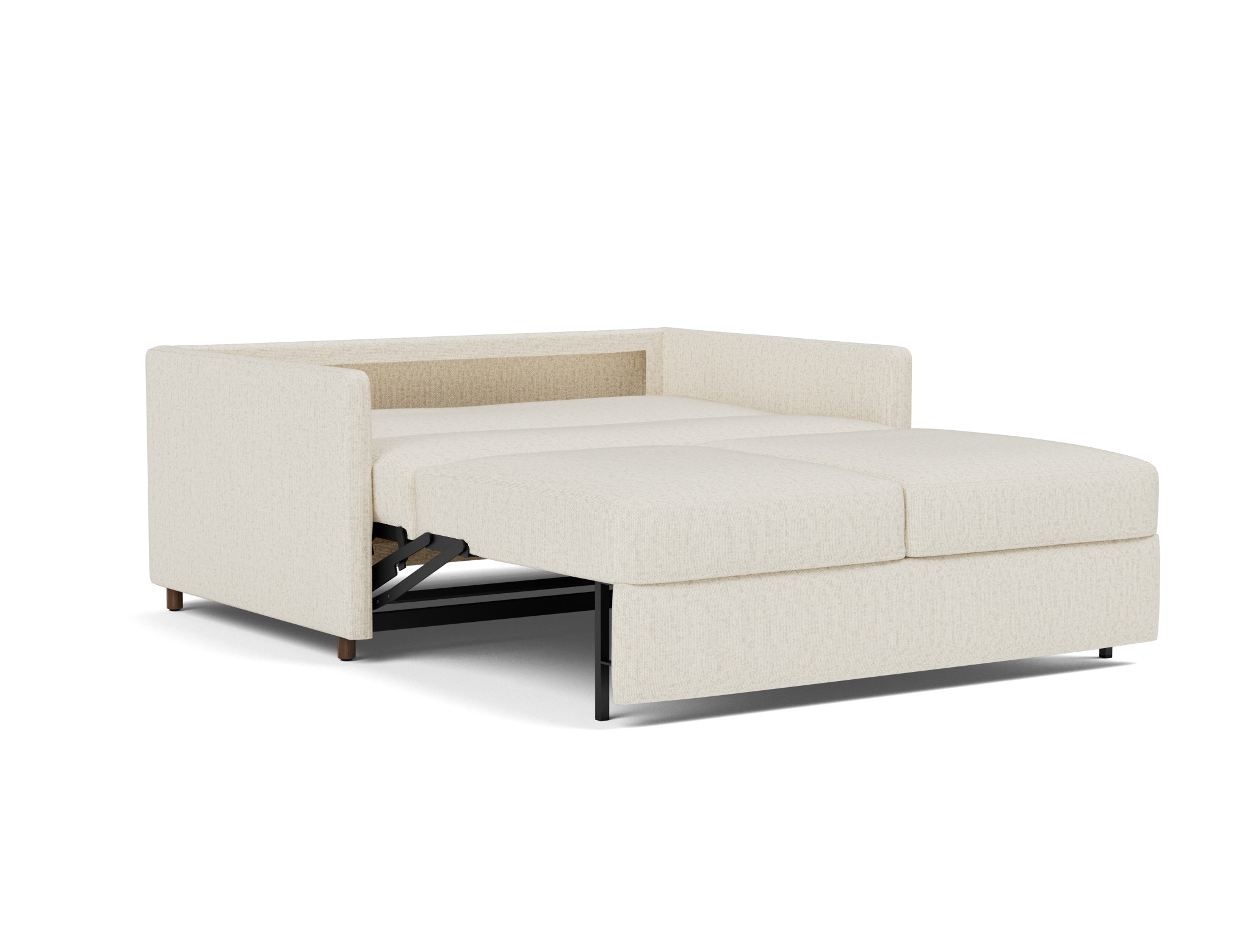 Schlafsofa Neah mit Slim-Armlehnen 140 Boucle Skandi 531-Off-White