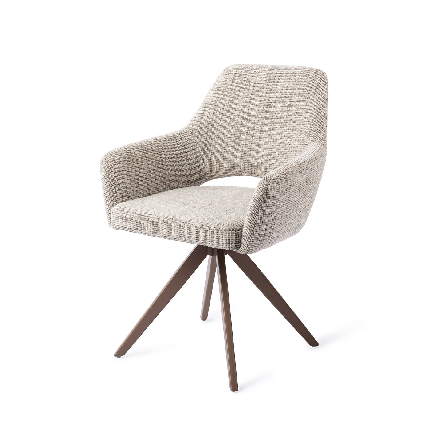 Jesper Home Esszimmerstuhl Yanai Caramel Grid Turn Braun