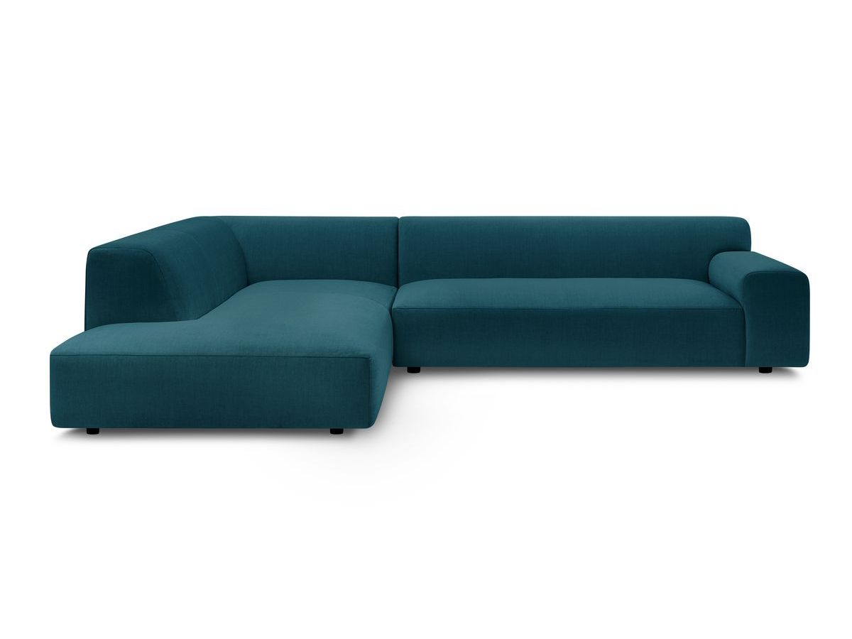 Bobochic Lavena Ecksofa 312 × 220 cm Samt Dunkelblau Ecke links