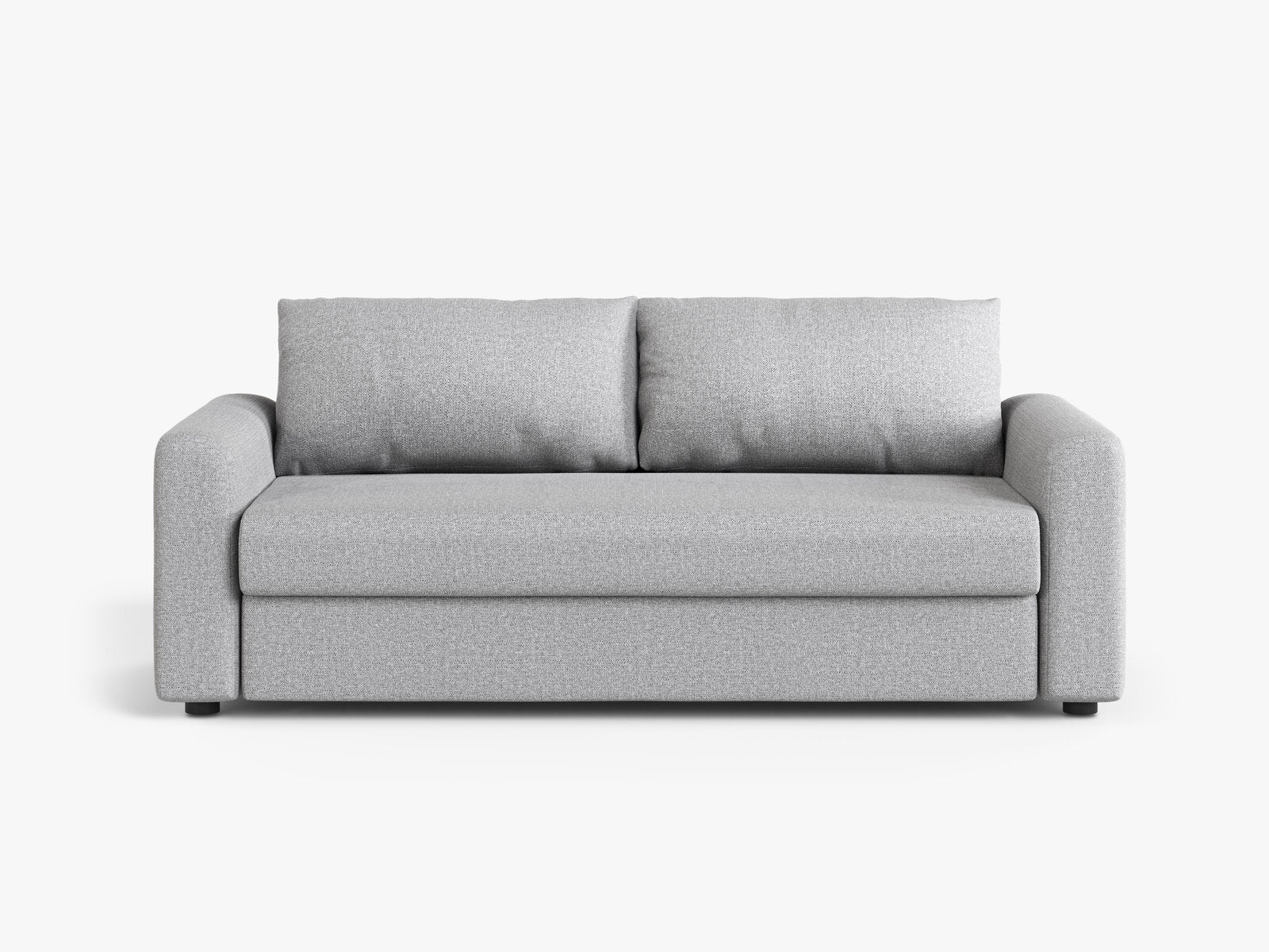 Micadoni Sofa mit Schlaffunktion David 3-Sitzer Strukturierter Stoff Babel Hellgrau