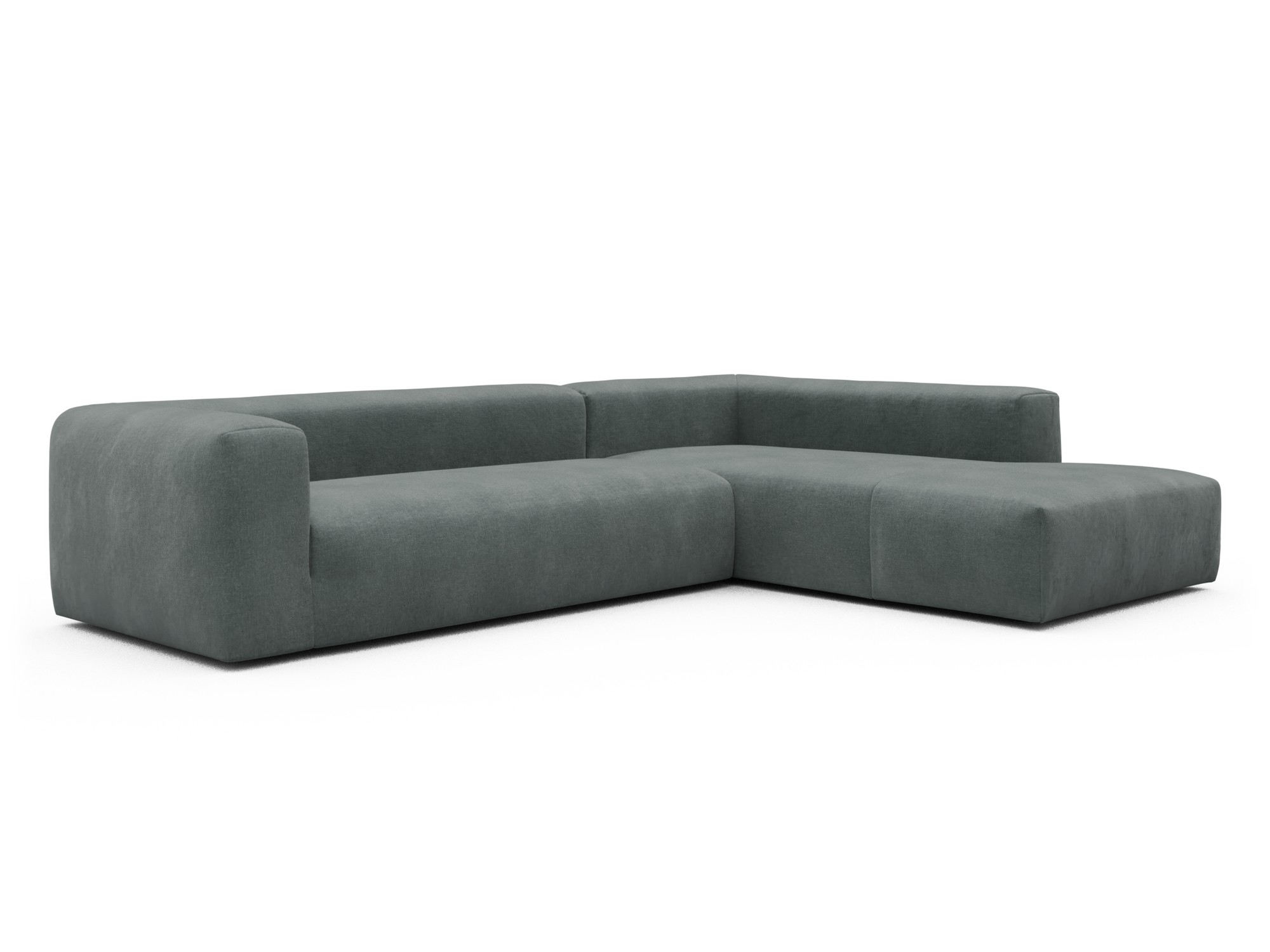 Skandi Home Ecksofa Fred Relax-Ecke rechts mit 2,5-Sitzer Smooth-Silver-Grey moebelfaktor