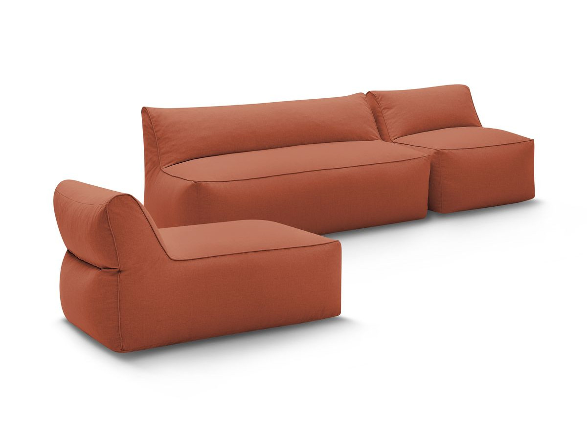 Bobochic Riviera Pouf 320 × 135 cm Stoff Orange