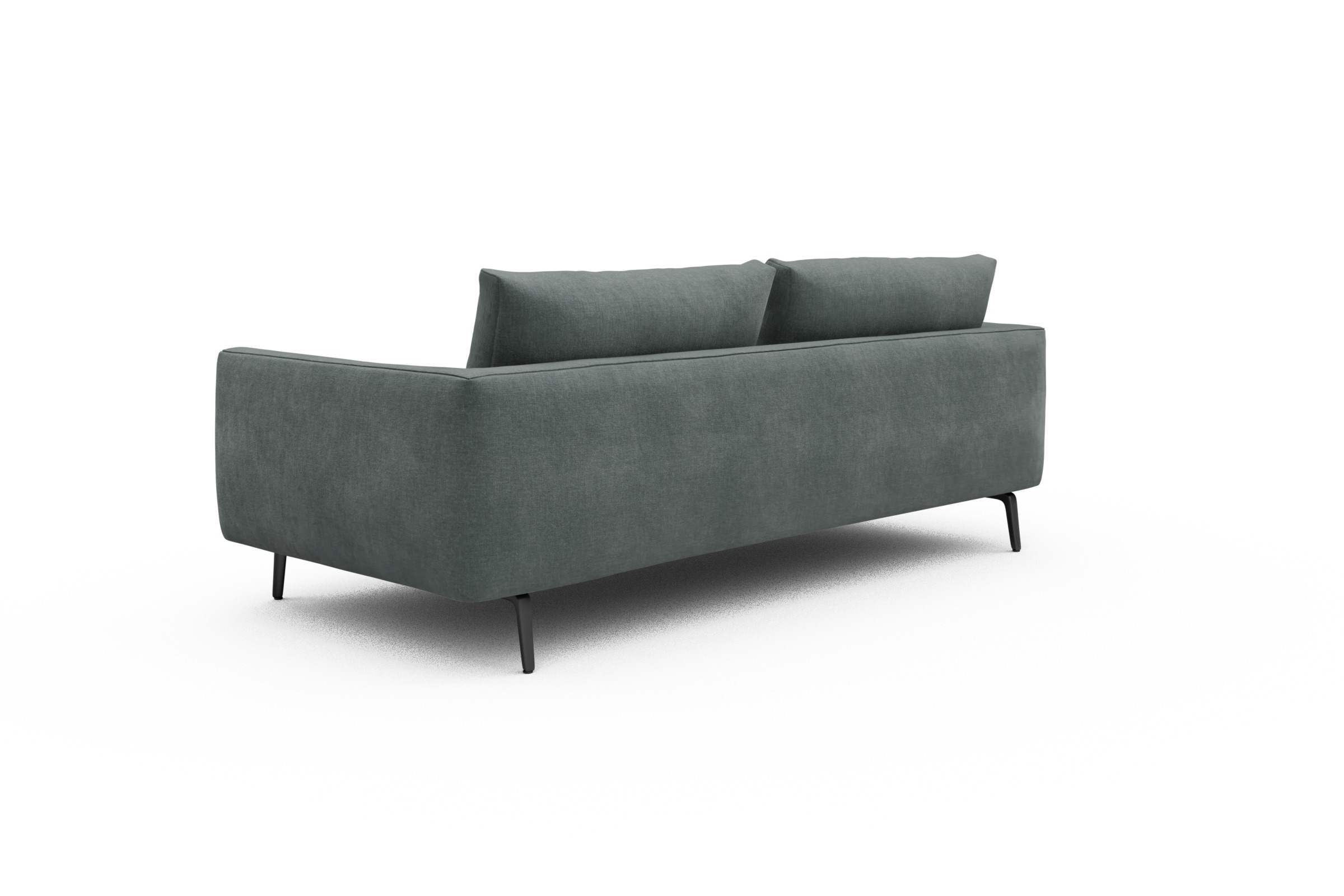 Sofa Karl 3-Sitzer Smooth-Silver-Grey