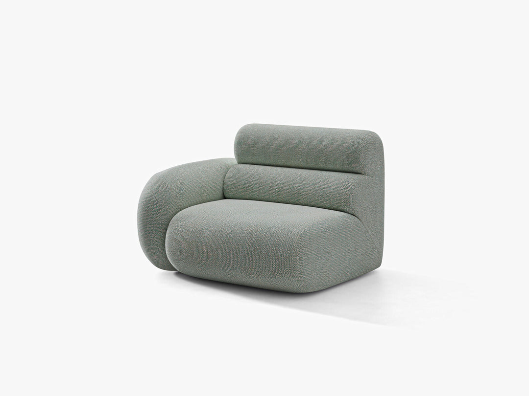 Micadoni Neo Sofamodul Links Chenille SILENCIO Gedämpftes Blau
