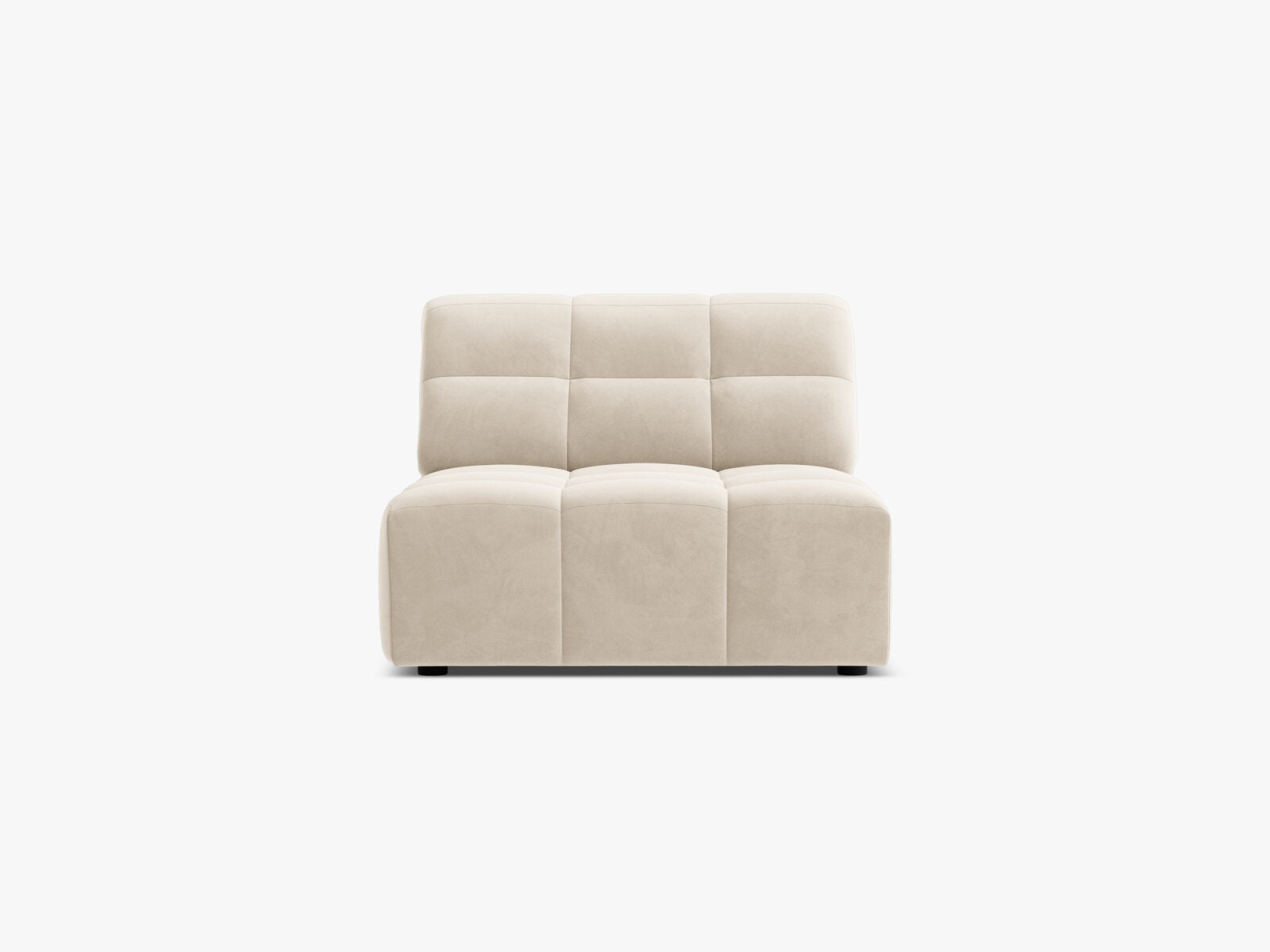 Micadoni Jennifer Sofamodul armlos Samt Bluvel Helles Beige