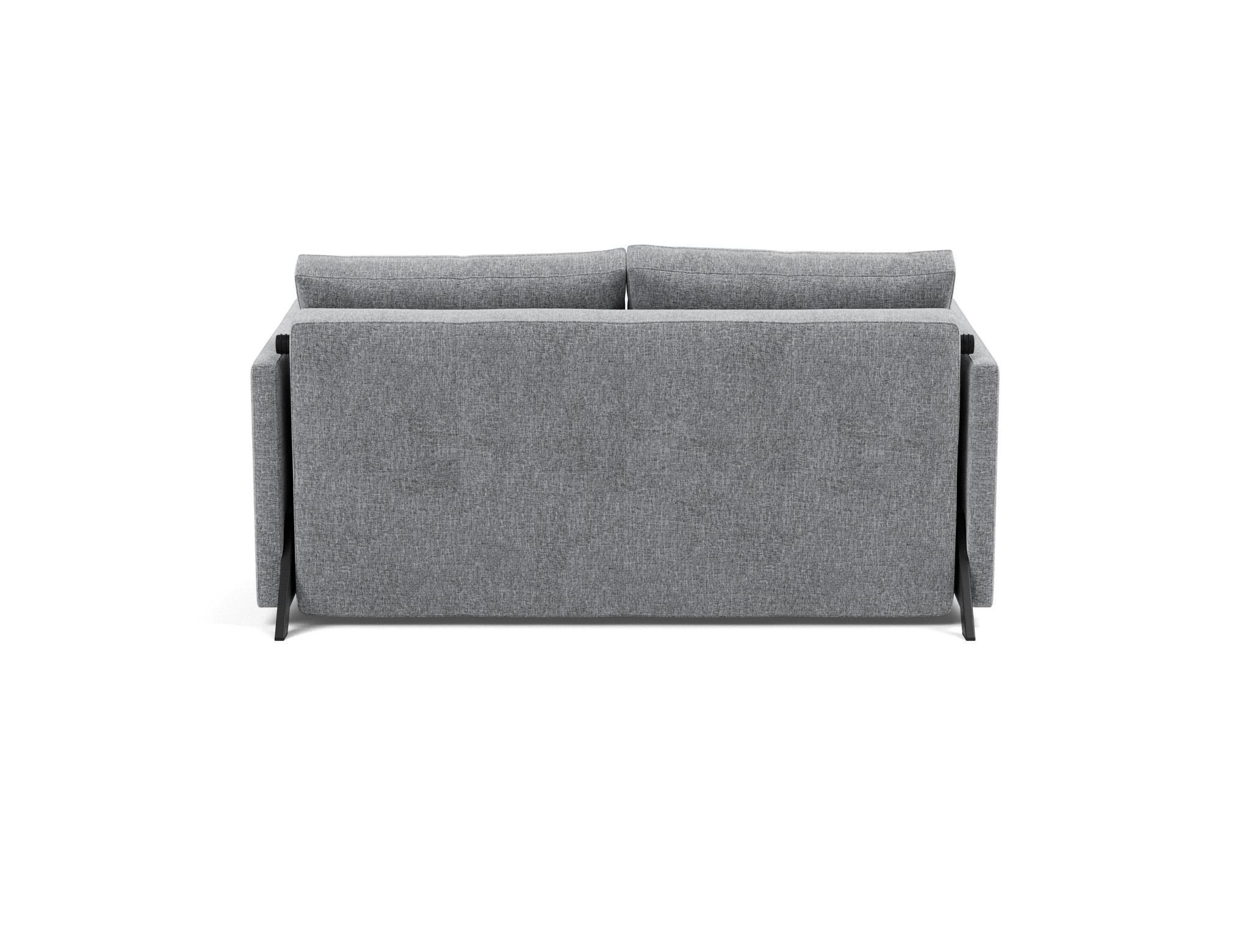 Schlafsofa Cubed mit Armlehnen 140 Strukturierter Stoff Twist 565-Granite