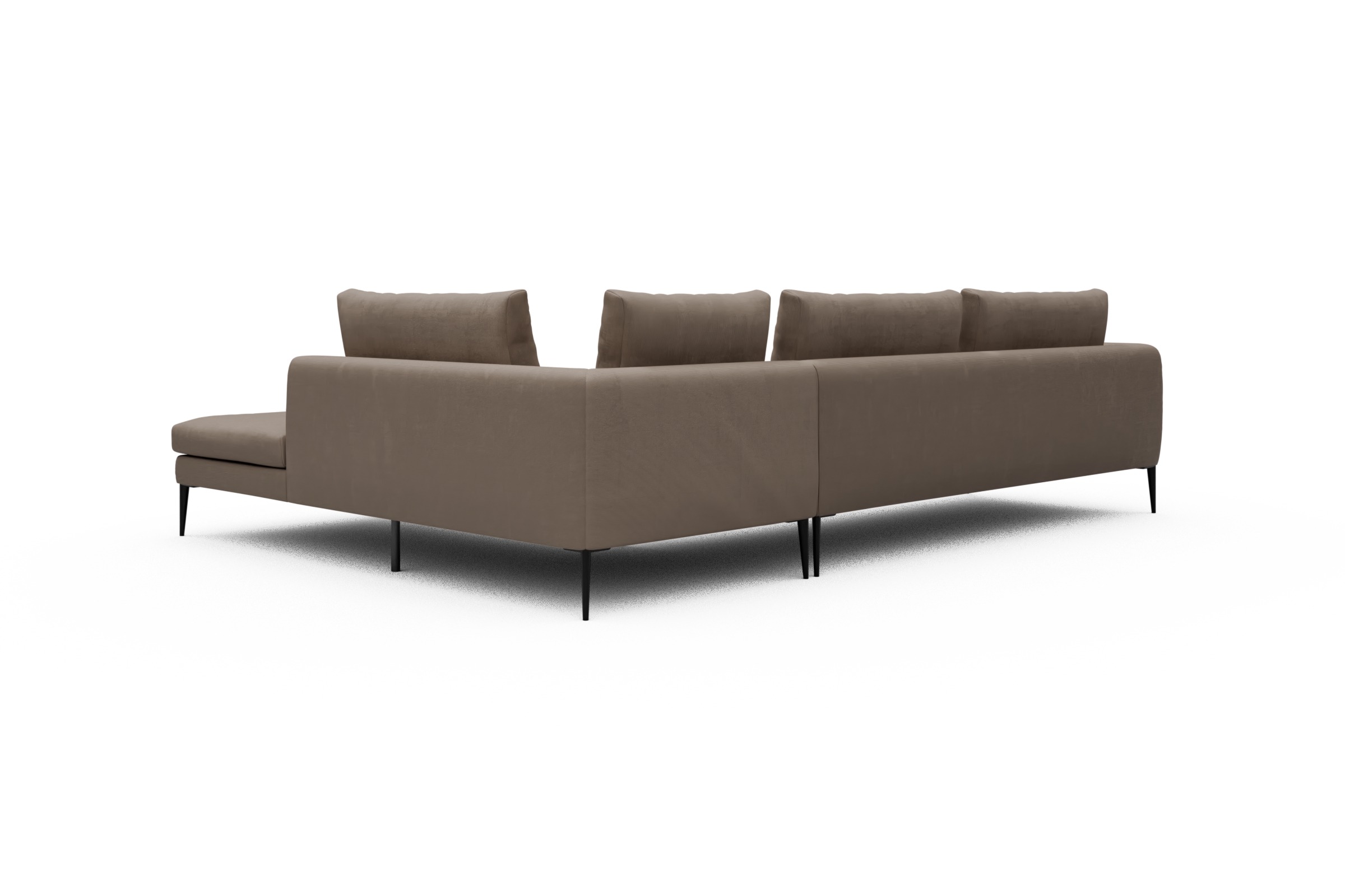 Ecksofa Paul Relax-Ecke links mit 3-Sitzer Cordufine-Biege