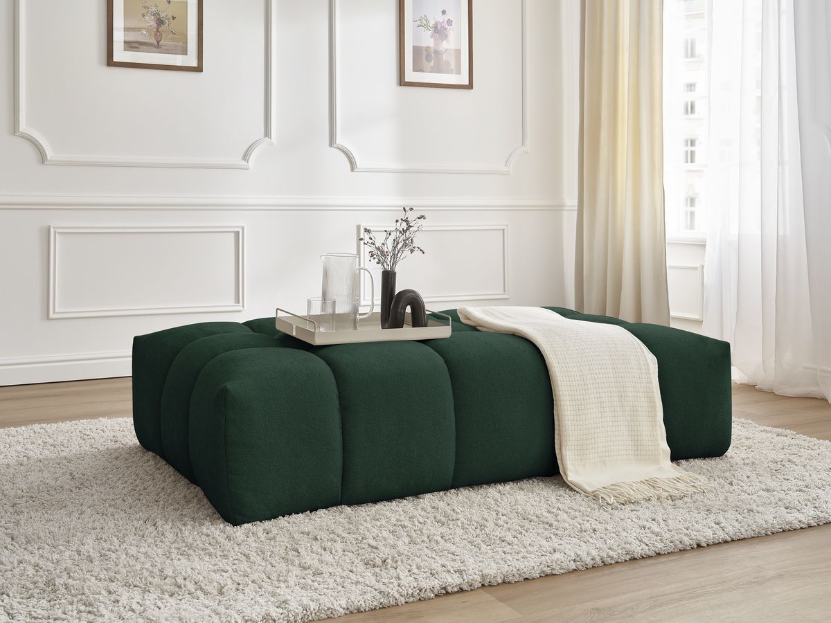 Bobochic Everest Pouf 166 × 100 cm Strukturstoff Grün