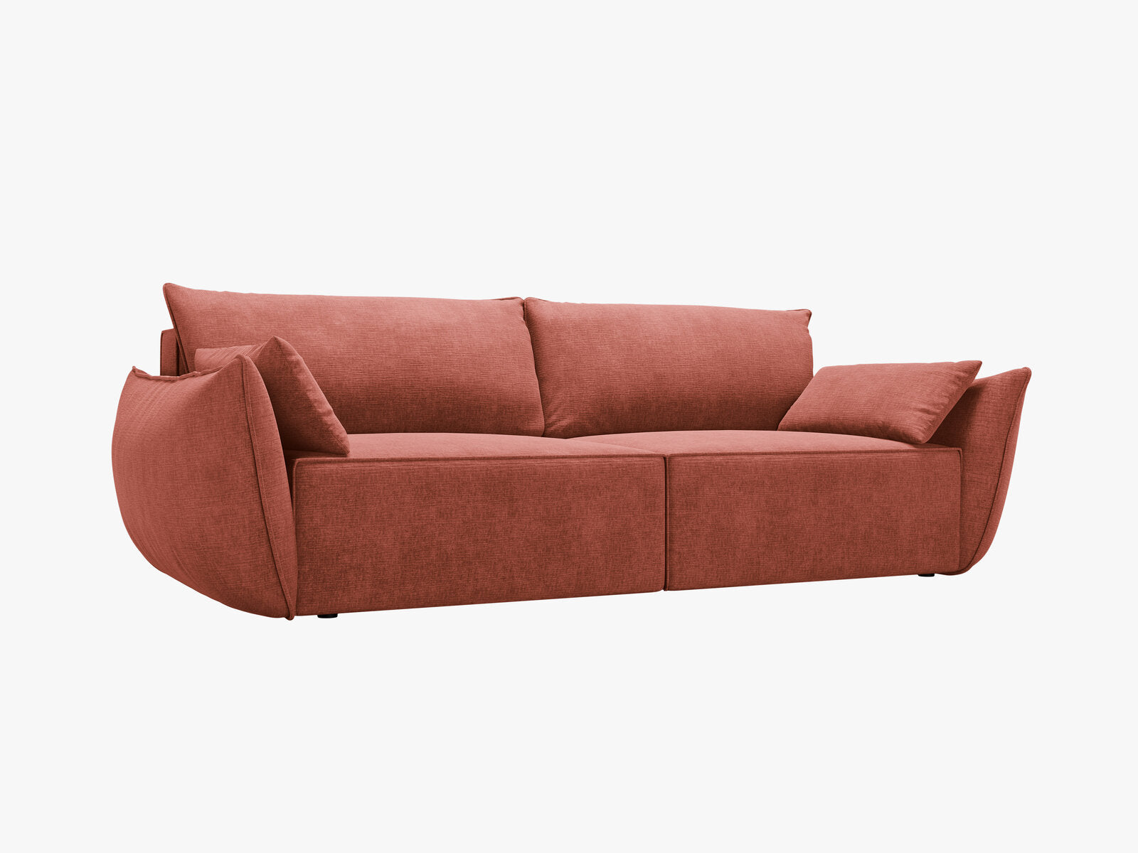 Micadoni Kaelle Schlafsofa 3-Sitzer mit Bettkasten Chenille Over The Horizon Terrakotta