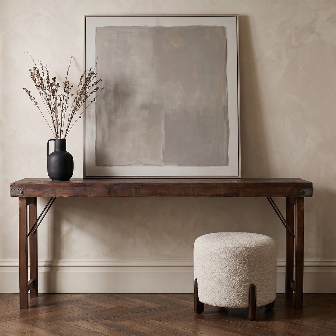 Raw Materials Klappbarer Wandtisch braun 165x40x76cm