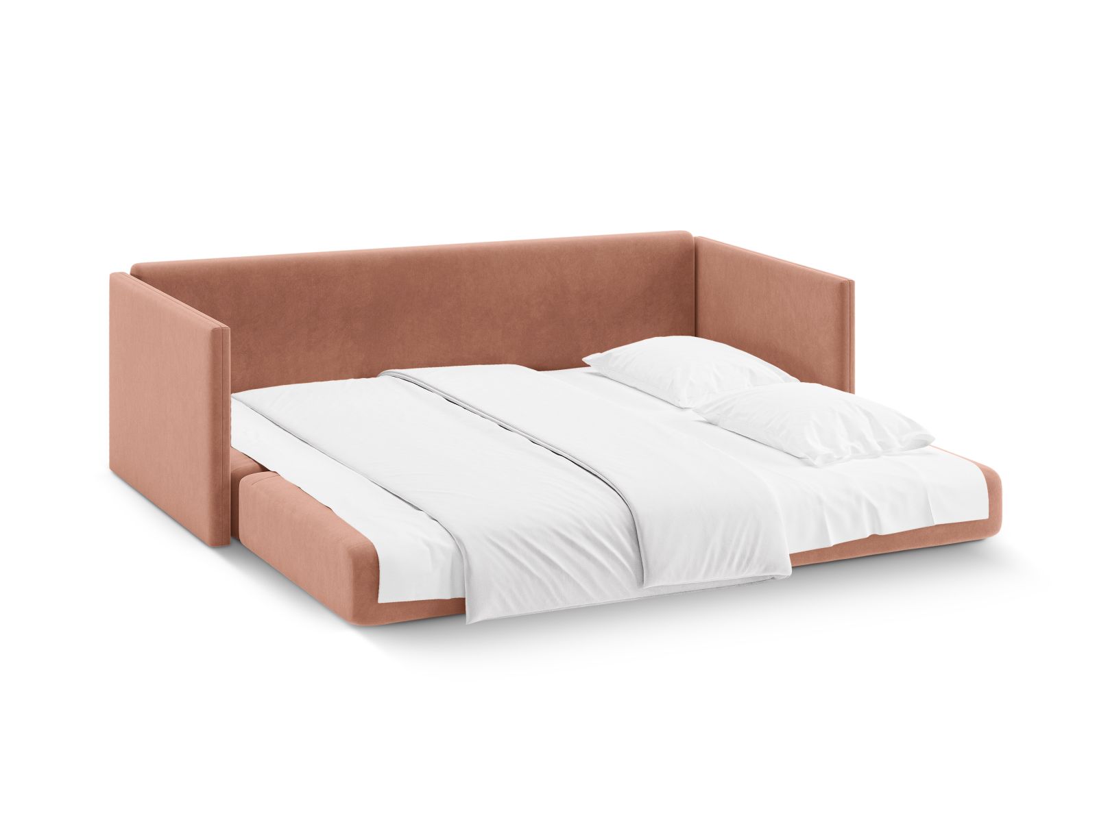 Cosmopolitan Design Schlafsofa Shannon 3-Sitzer Samt Salvador Rosa