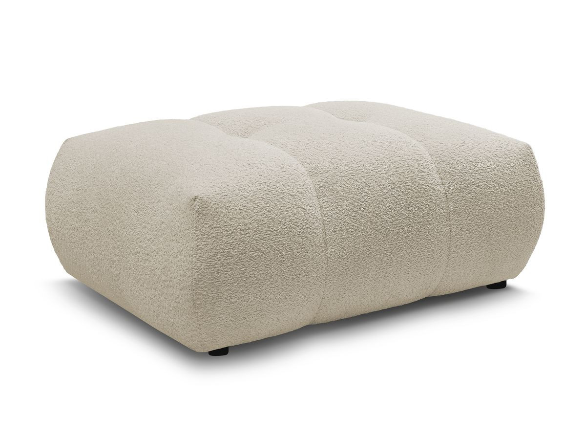 Bobochic Fuji Pouf Bouclé-Stoff Beige