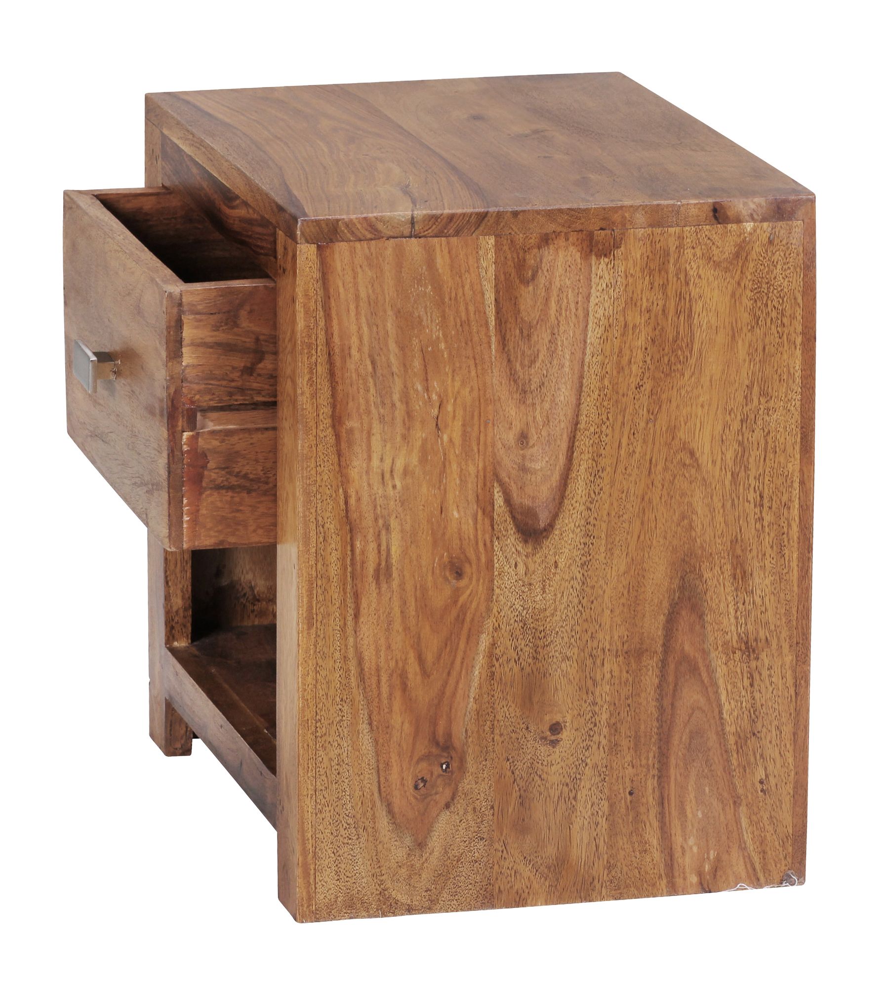 Nachttisch Aalvik Massivholz Dunkelbraun 40 × 30 × 40 cm