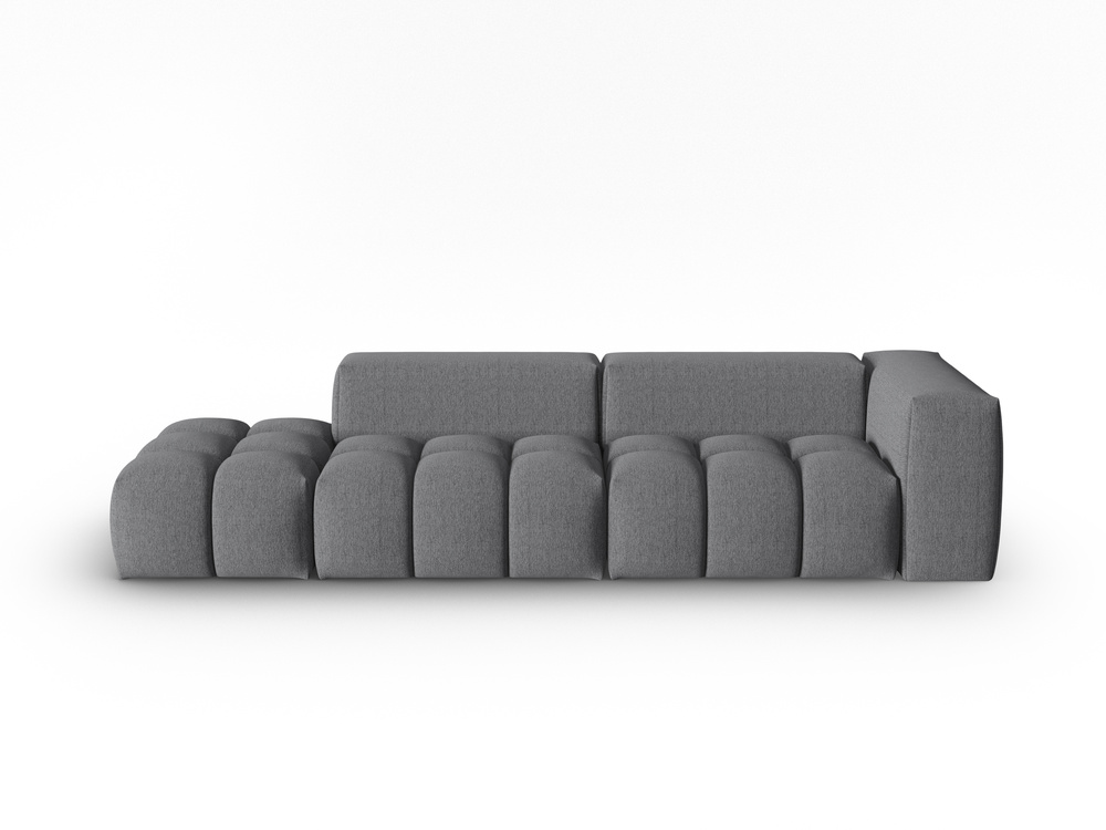 Cosmopolitan Design Sofa Verona 4-Sitzer offen Strukturierter Stoff Sorella Grau Links
