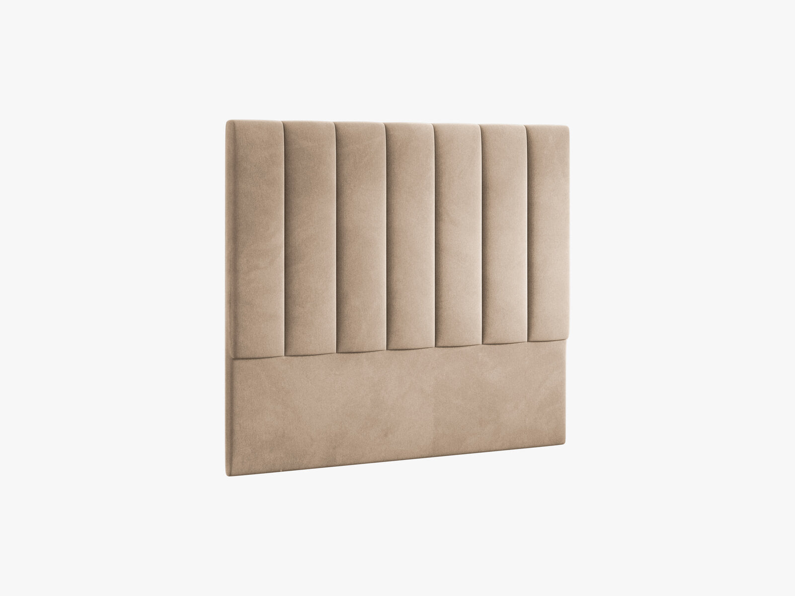 Micadoni Marl Polster-Kopfteil Samt Magic Velvet Mandelbeige 140x120