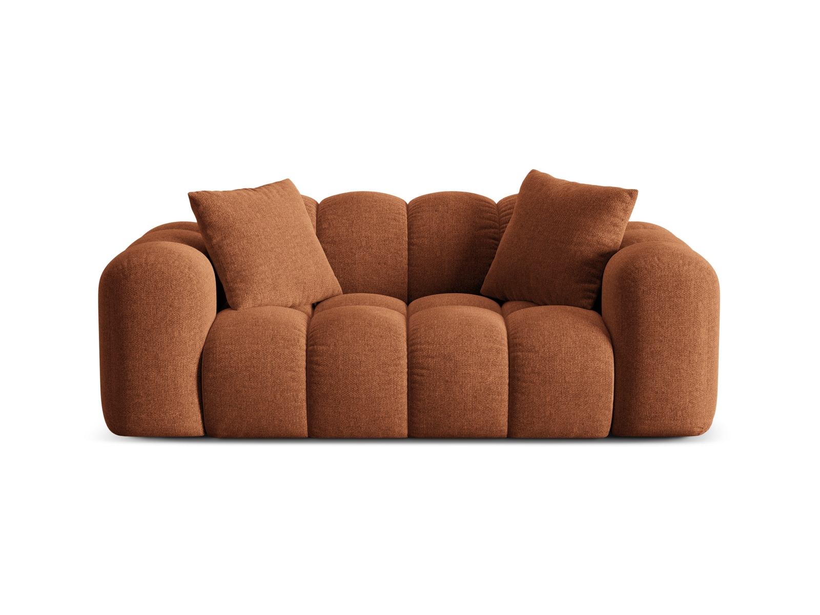 Cosmopolitan Design Sofa Treno 2-Sitzer Chenille Eden Ziegel