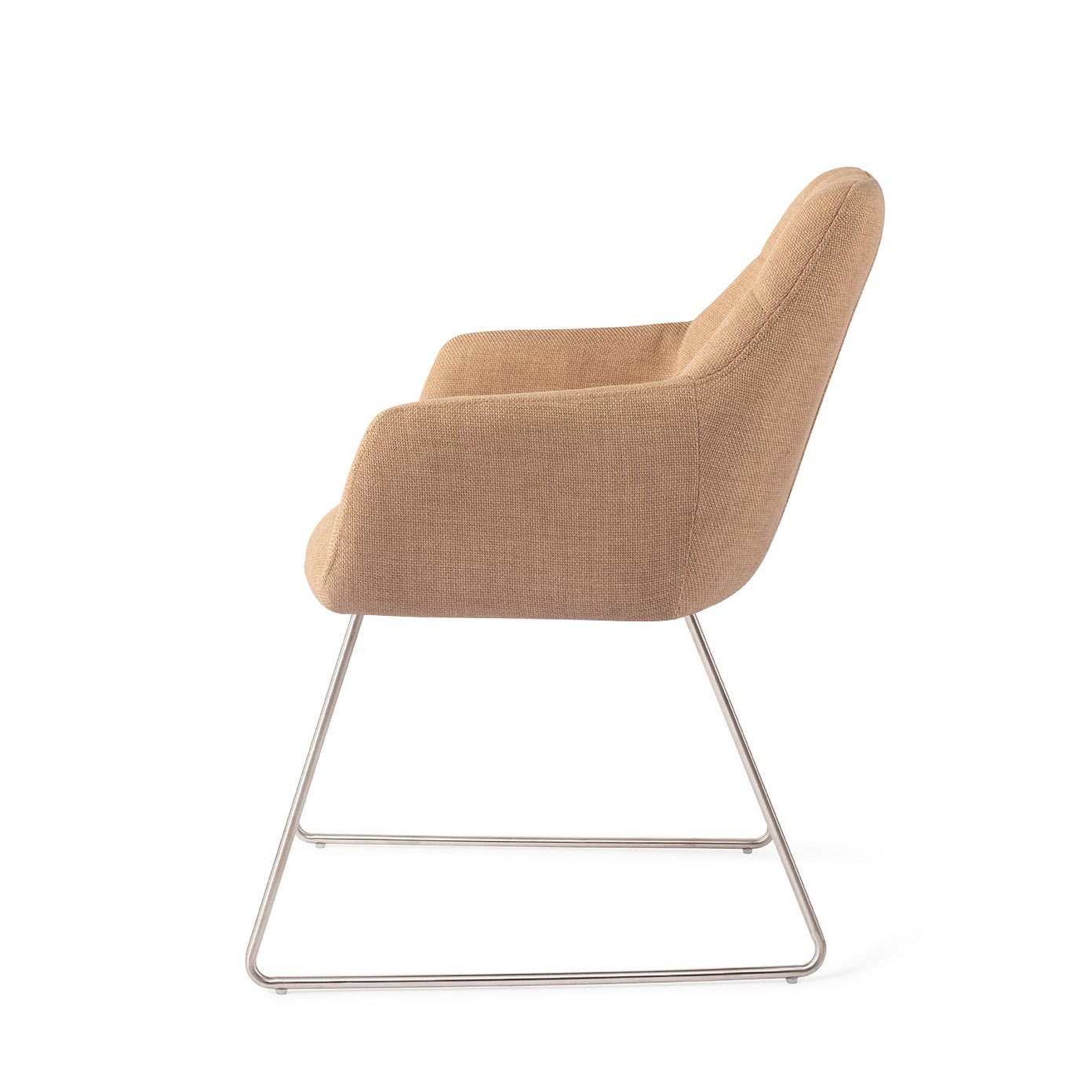 Jesper Home Esszimmerstuhl Noto Toasted-Toffee Slide Stahl