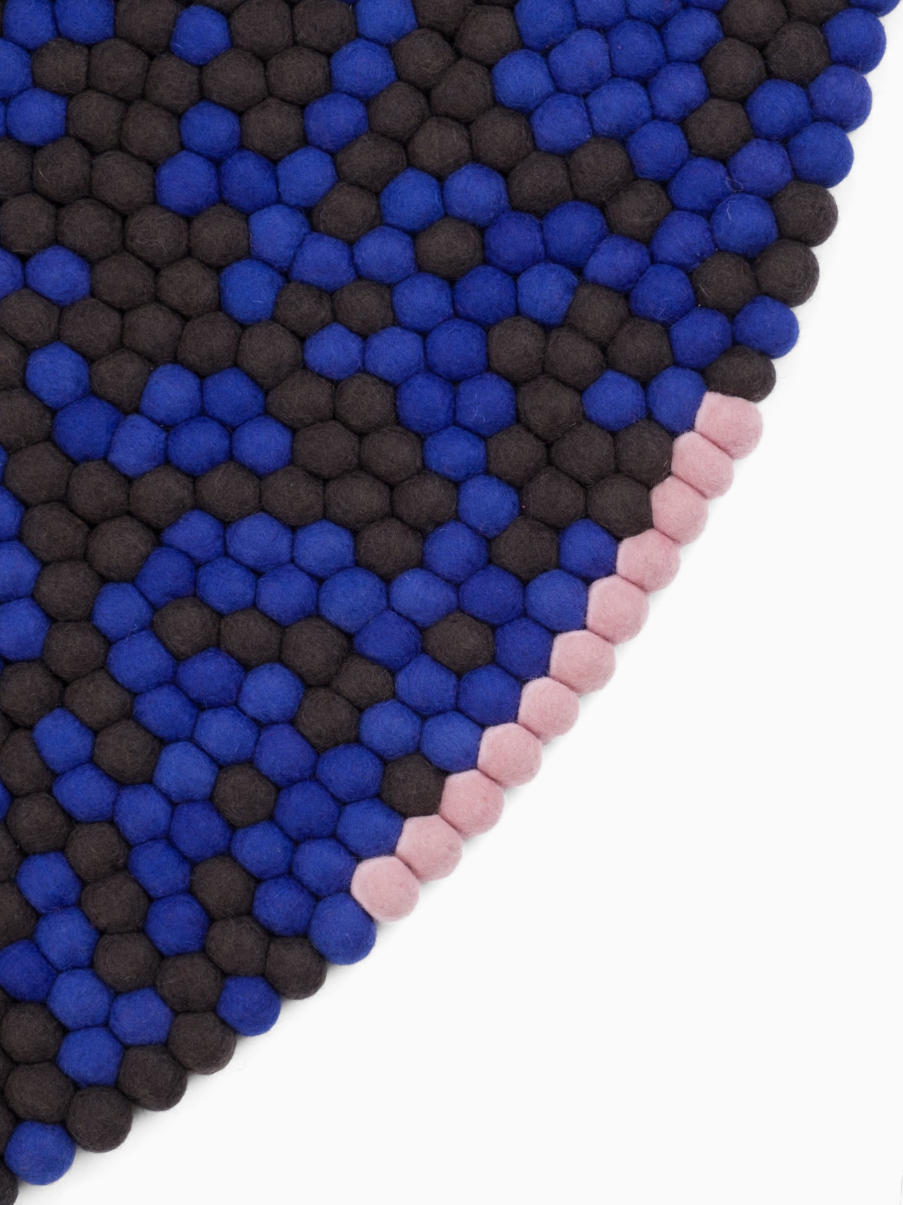 myfelt Ink Filzkugelteppich Anthrazit rund Ø 50 cm