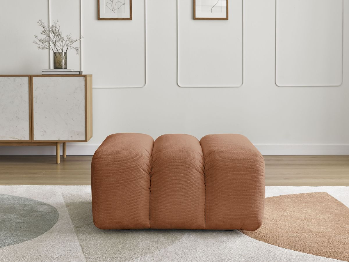 Bobochic Talia Pouf Melange-Stoff Orange