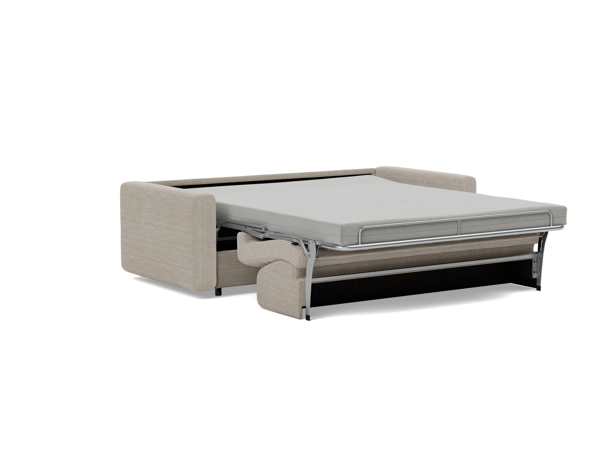 Schlafsofa Killian mit Taschenfederkernmatratze 160 Strukturierter Stoff Kenya 579-Gravel