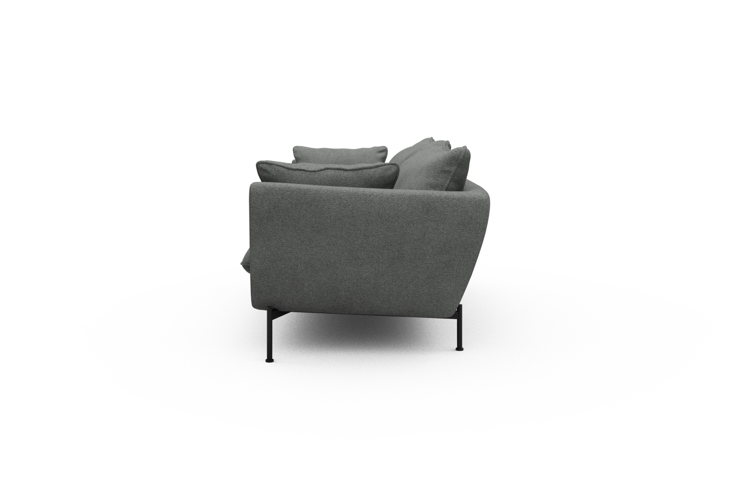 Sofa Anton PREMIUM 2-Sitzer Boucle-Ash-Grey