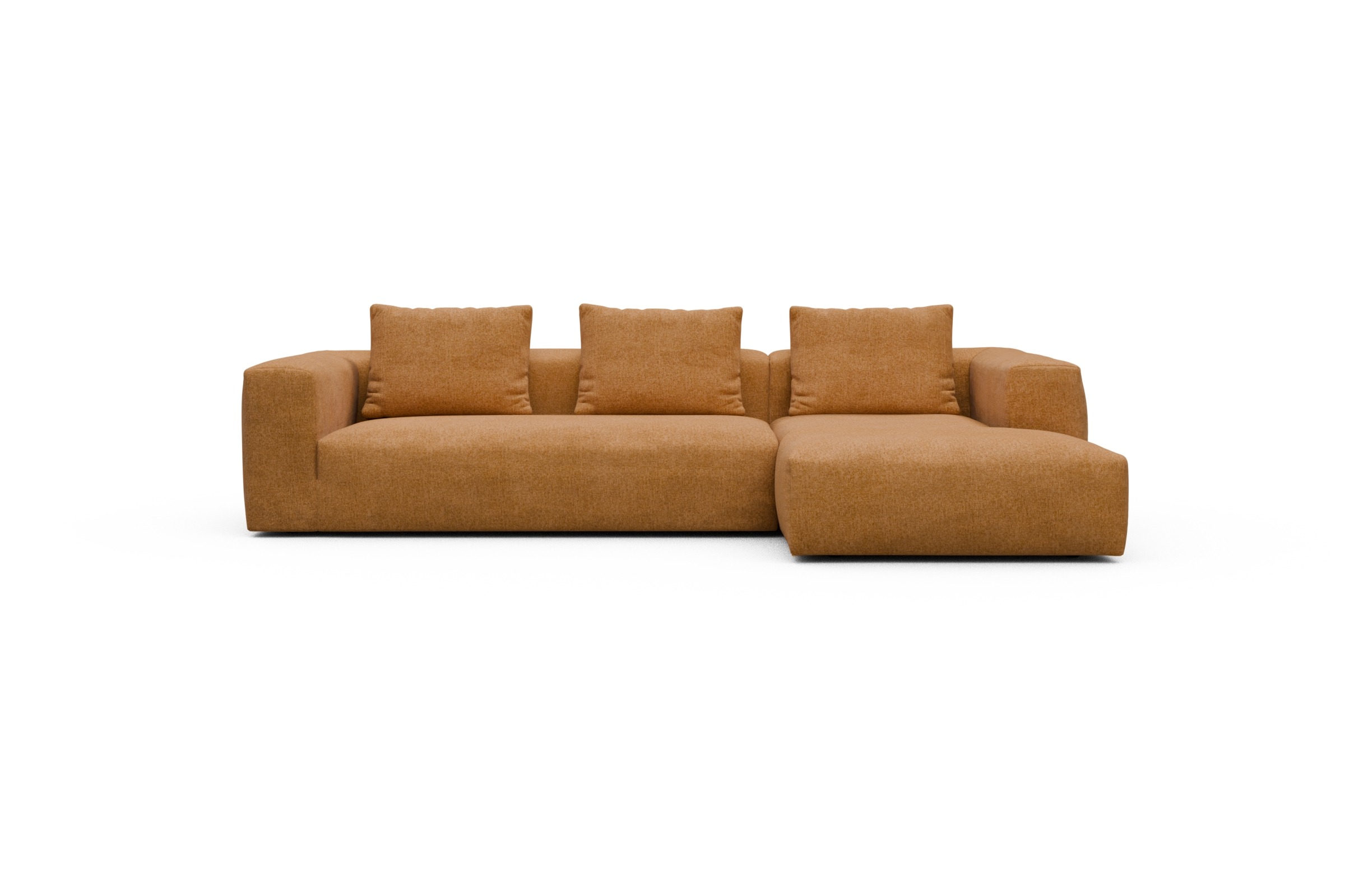 Skandi Home Ecksofa Fred Chaiselongue rechts mit 2,5-Sitzer Casone-Warm-Yellow moebelfaktor