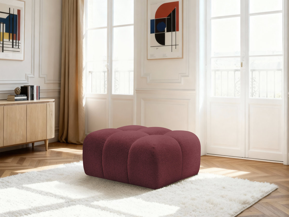 Bobochic Melisse Pouf Melange-Stoff Rot
