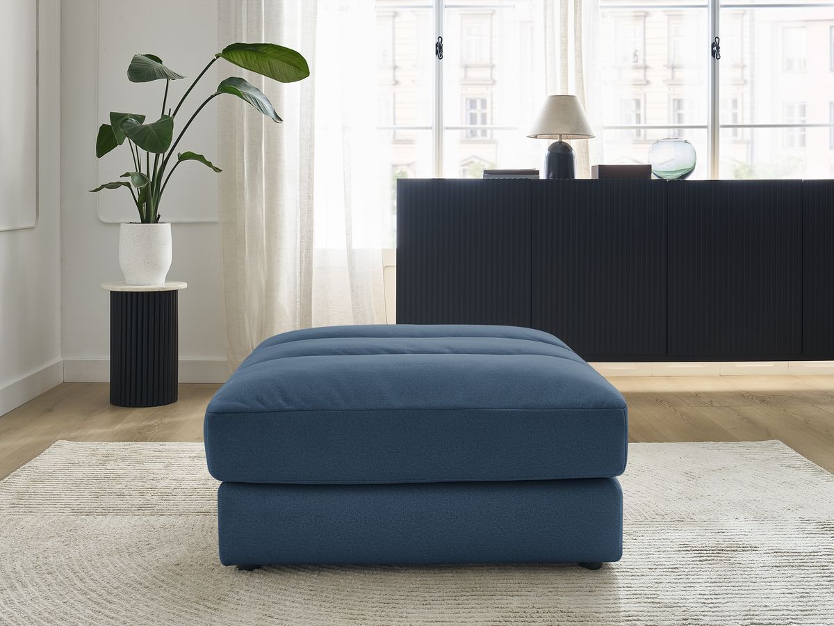 Bobochic Sierra Pouf Samt Dunkelblau