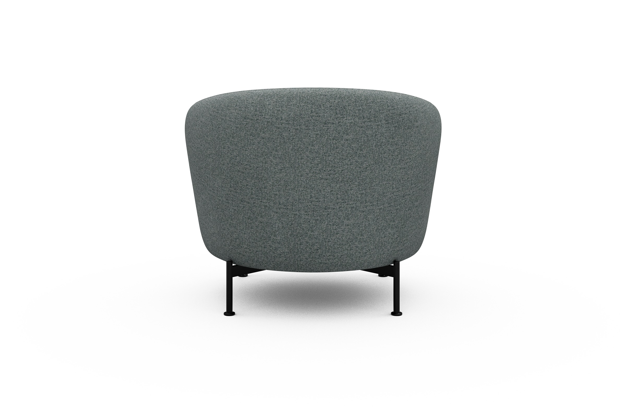 Sessel Ronda X-Metallgestell Schwarz Casone-Light-Mixed-Green