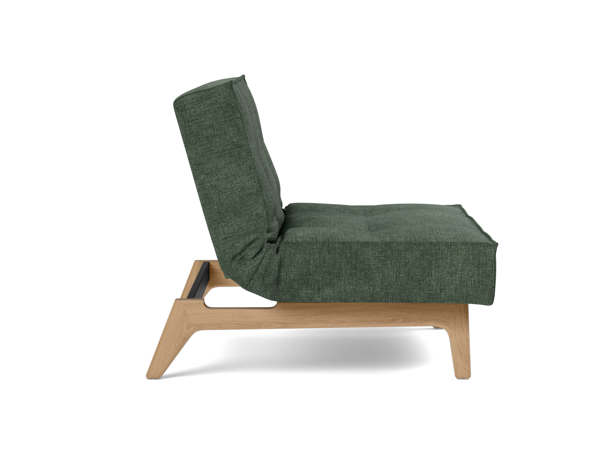 Sessel Splitback Flachgewebe Avella 281-Pine-Green Beine Eiche