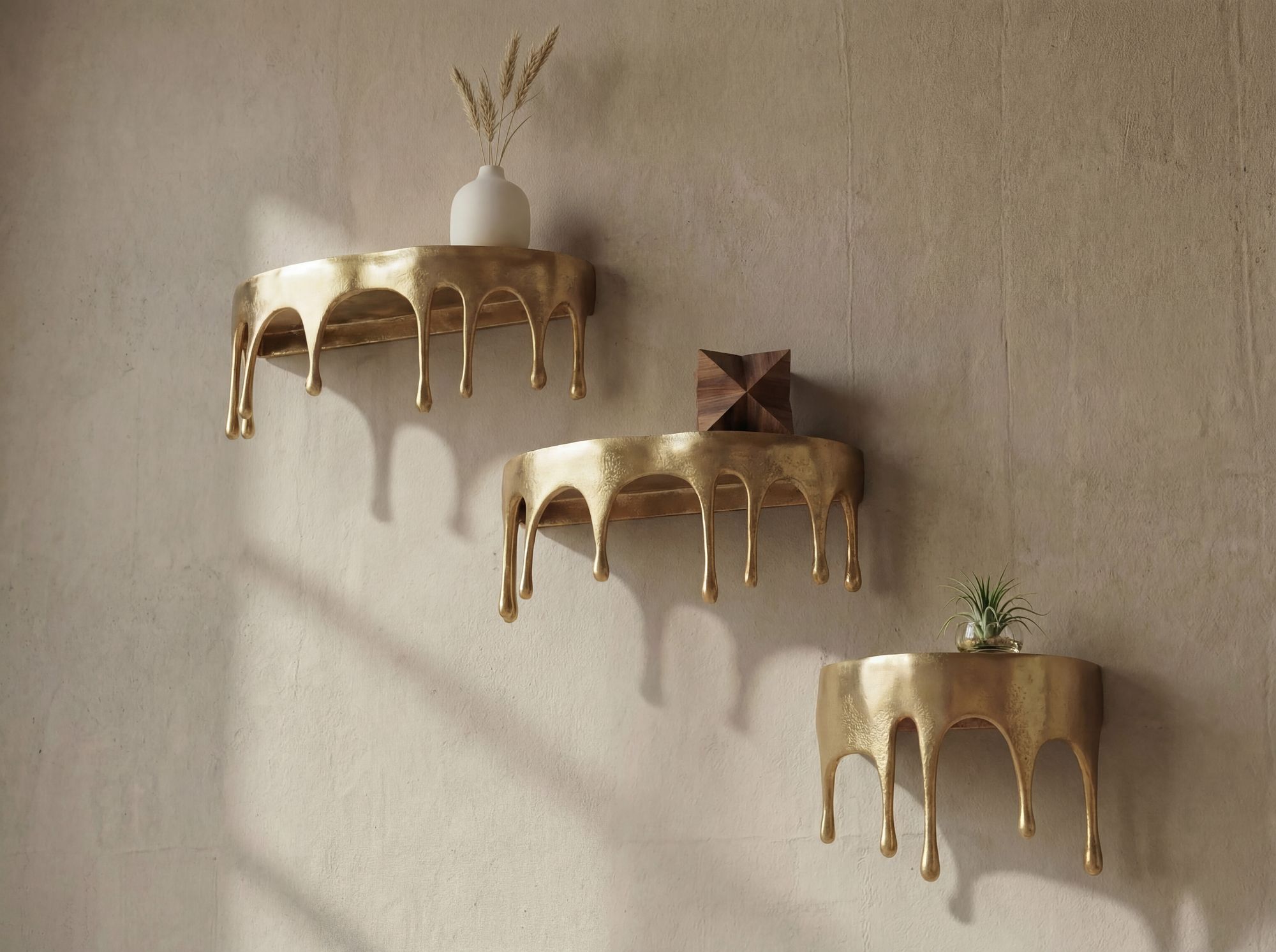 Wandregal Setskog Aluminium Gold