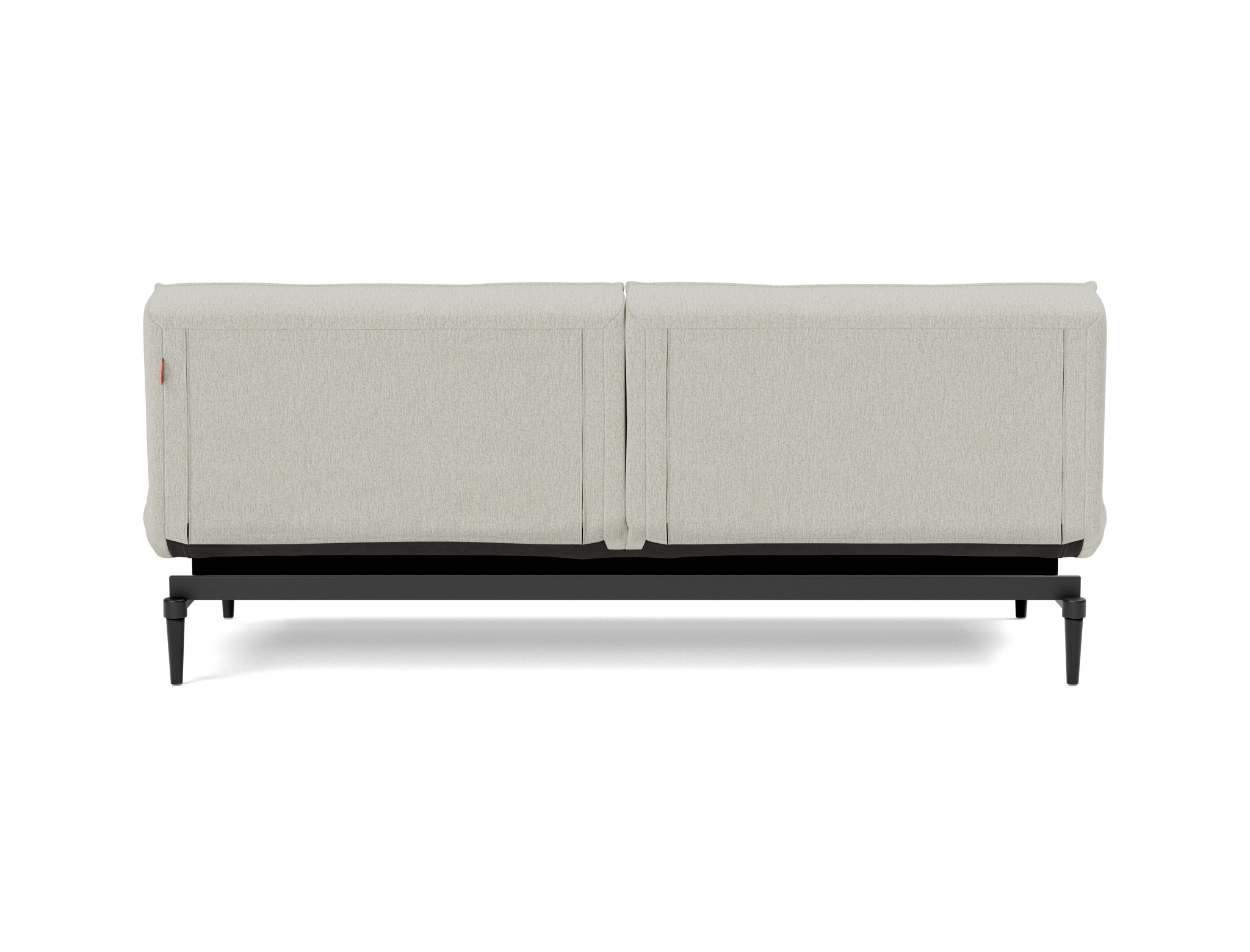 Schlafsofa Splitback Flachgewebe Mixed Dance 527-Natural Beine Styletto Eiche schwarz