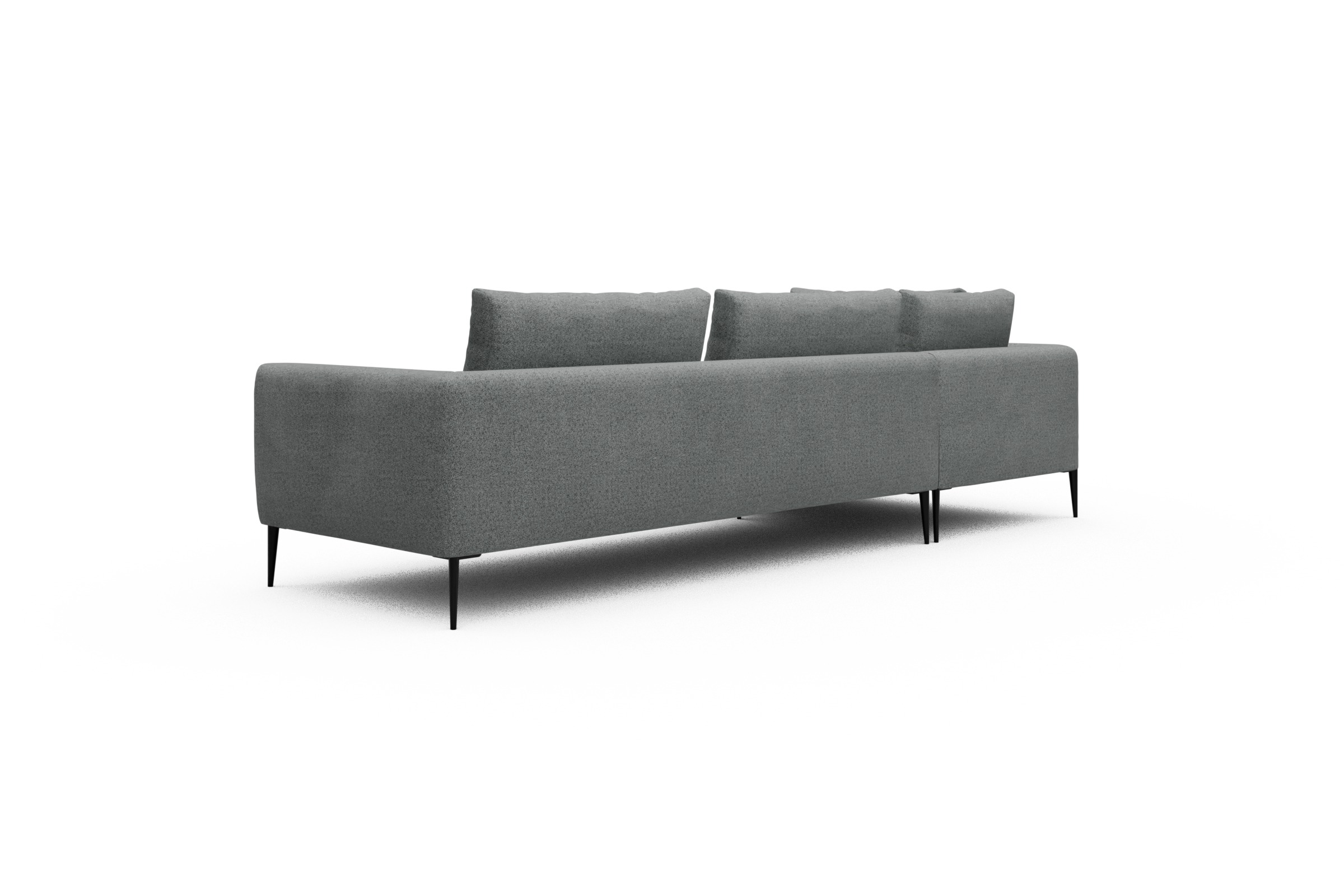 Ecksofa Paul Relax-Ecke rechts mit 3-Sitzer Aivi-Gravet-Grey