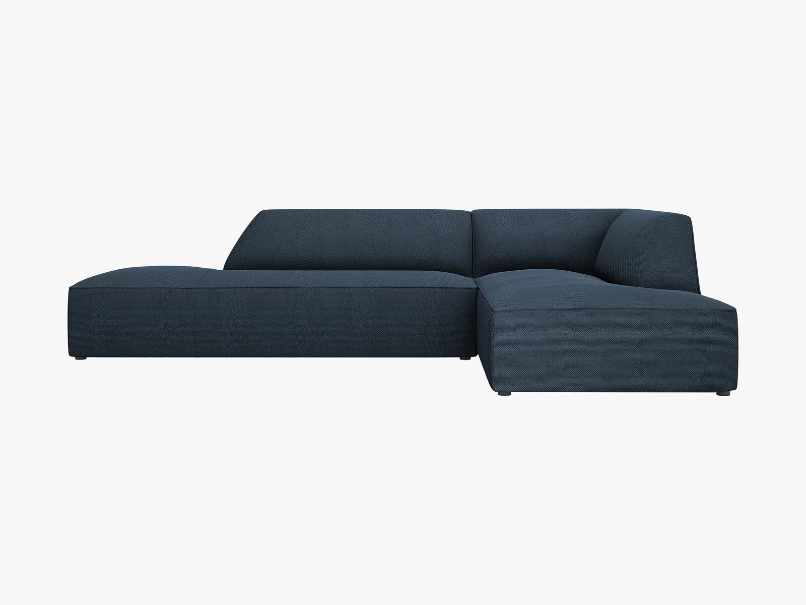 Micadoni Ecksofa Ruby 4-Sitzer Rechts Strukturierter Stoff Ottawa Marineblau