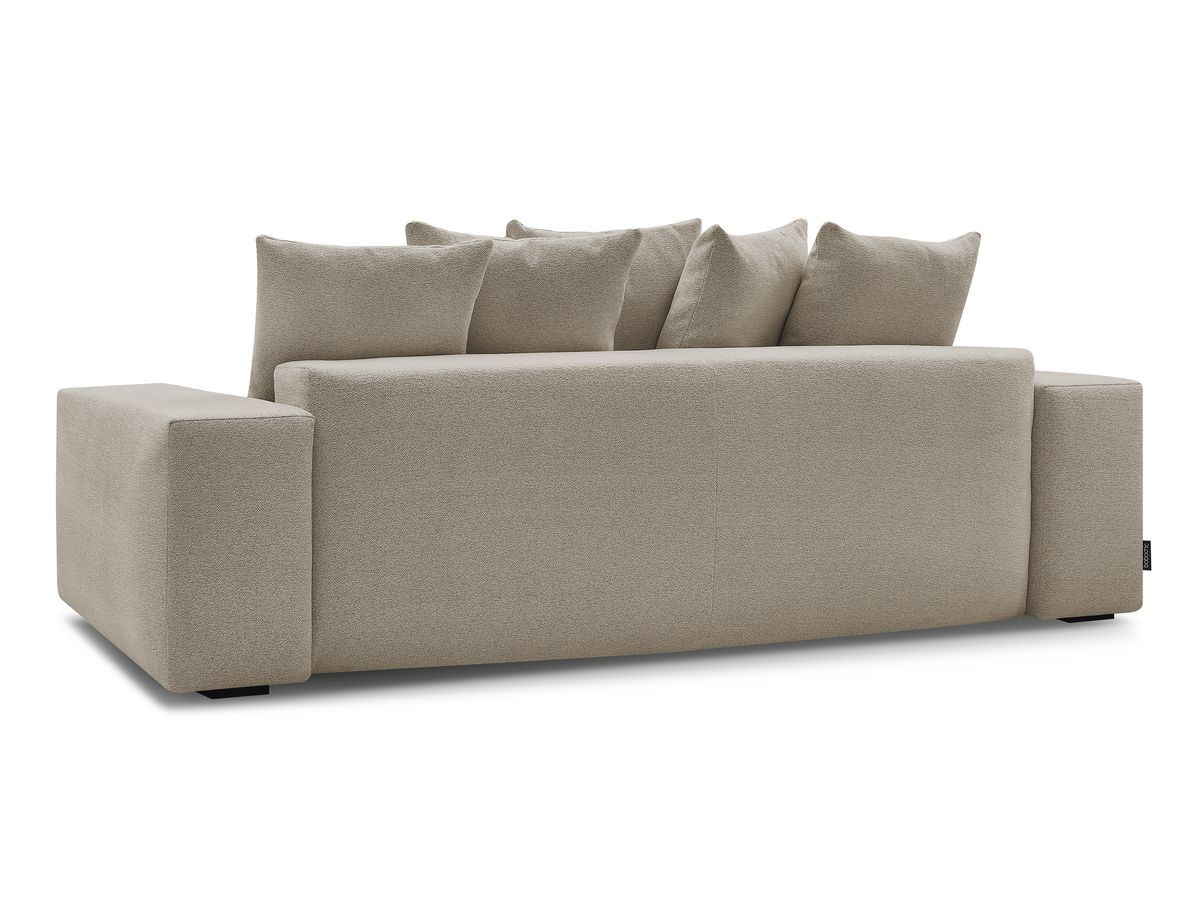 Bobochic Voltaire Sofa 3-Sitzer 280 × 124 cm Melange-Stoff Taupe