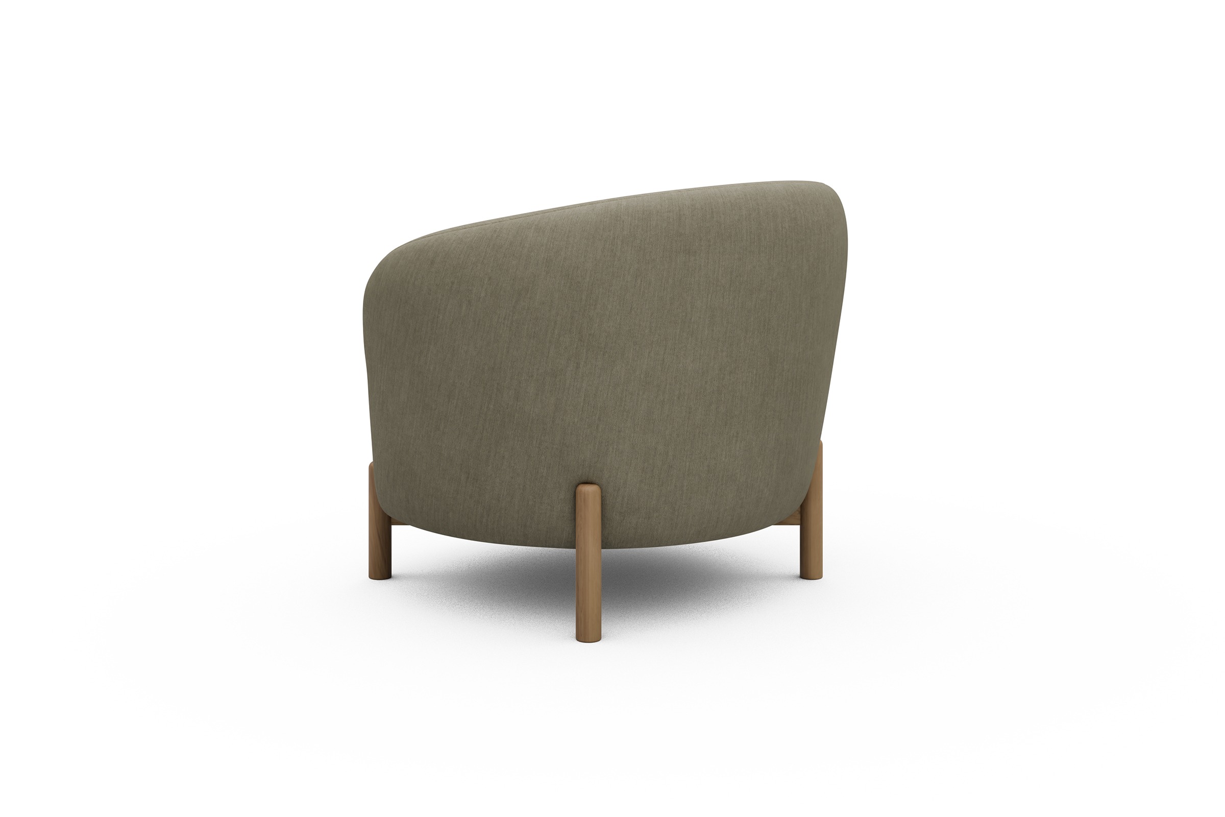 Sessel Ronda Holzbeine Eiche Natur Vivus-Dusty-Sand