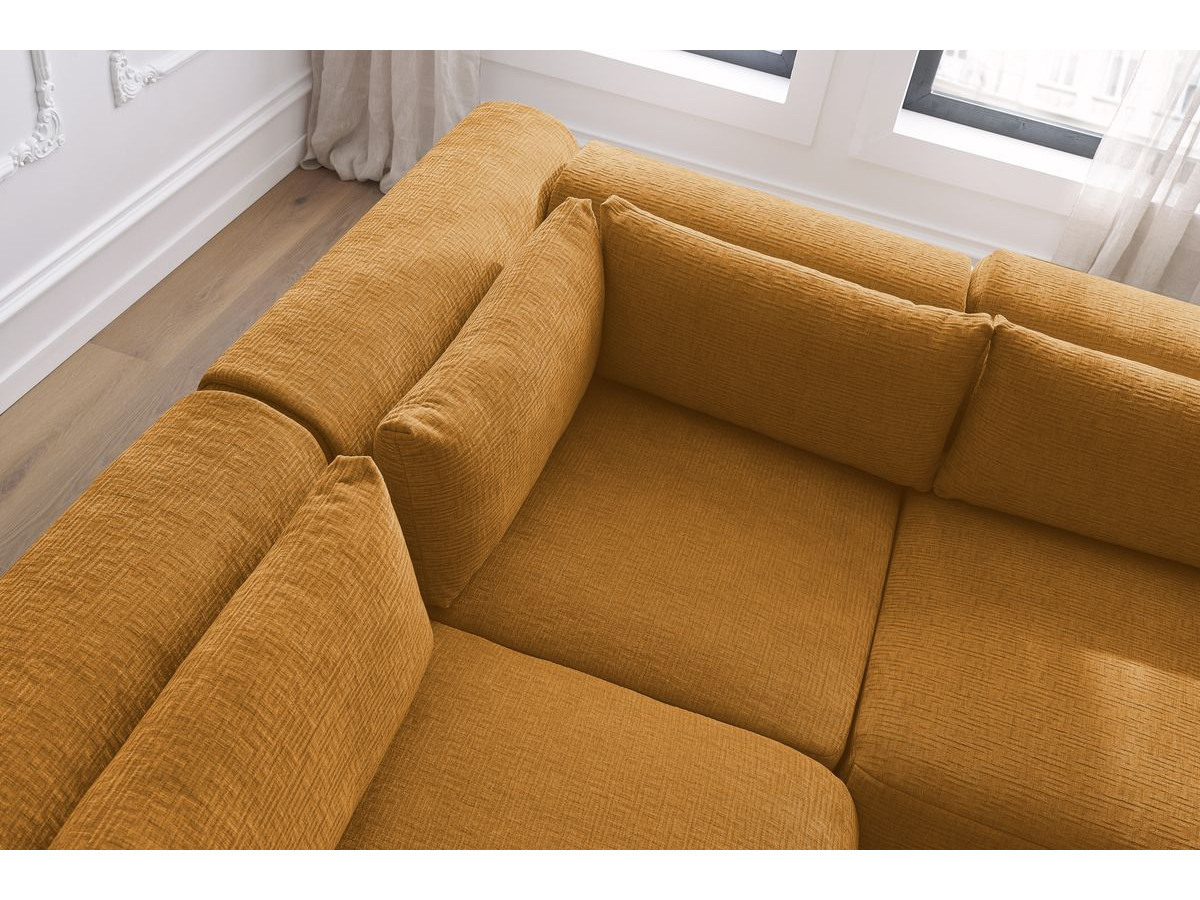 Bobochic Jeanne Ecksofa 271 × 300 cm Strukturstoff Gelb