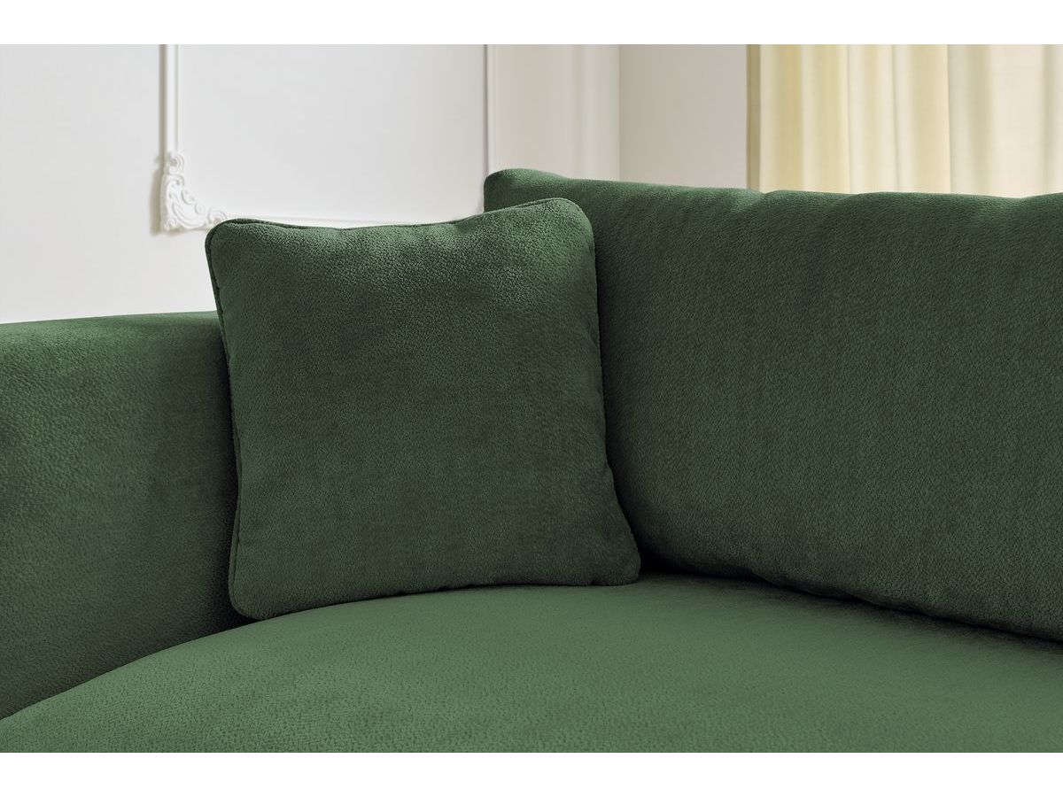 Bobochic Ezechiel Schlafsofa 3-Sitzer mit Bettkasten Stoff Grün