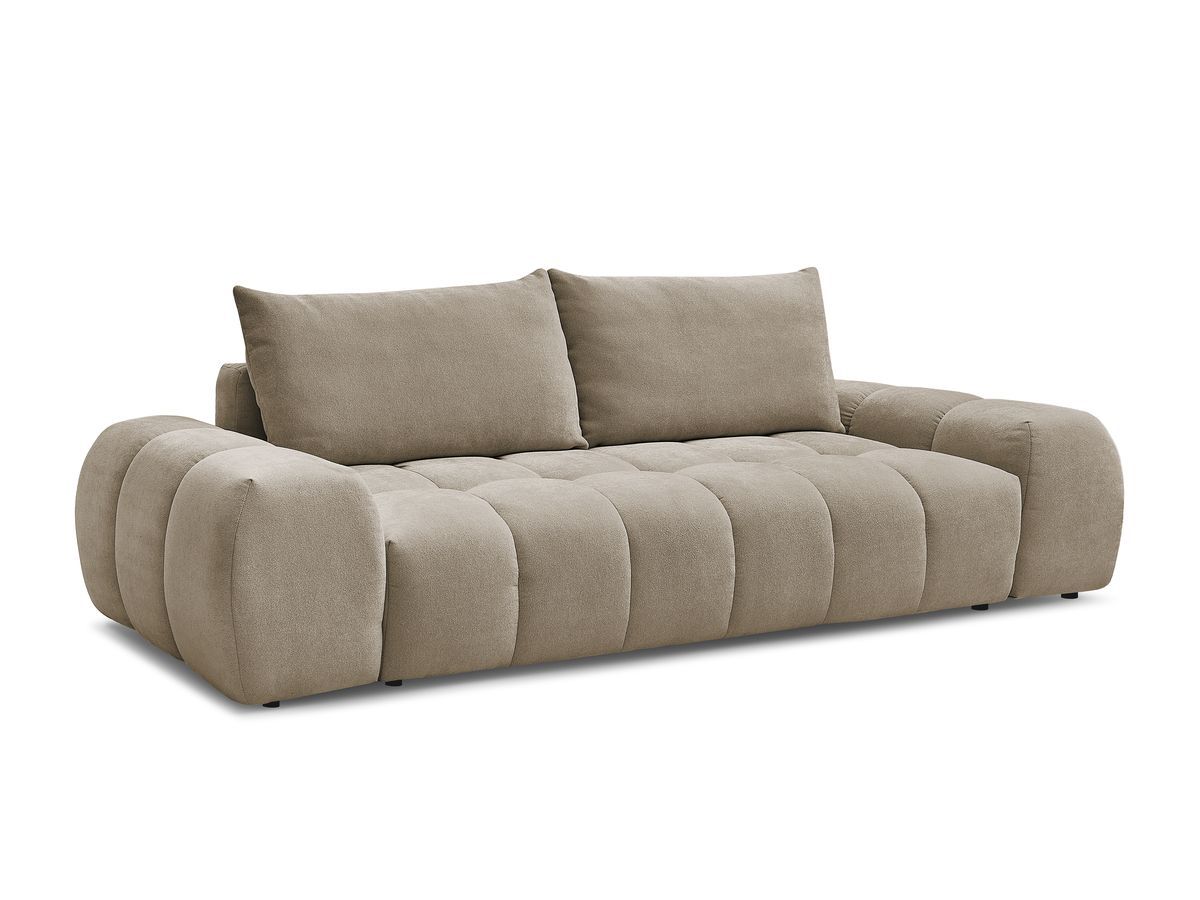 Bobochic Everest Sofa 3-Sitzer, 2 Kissen Strukturstoff Taupe