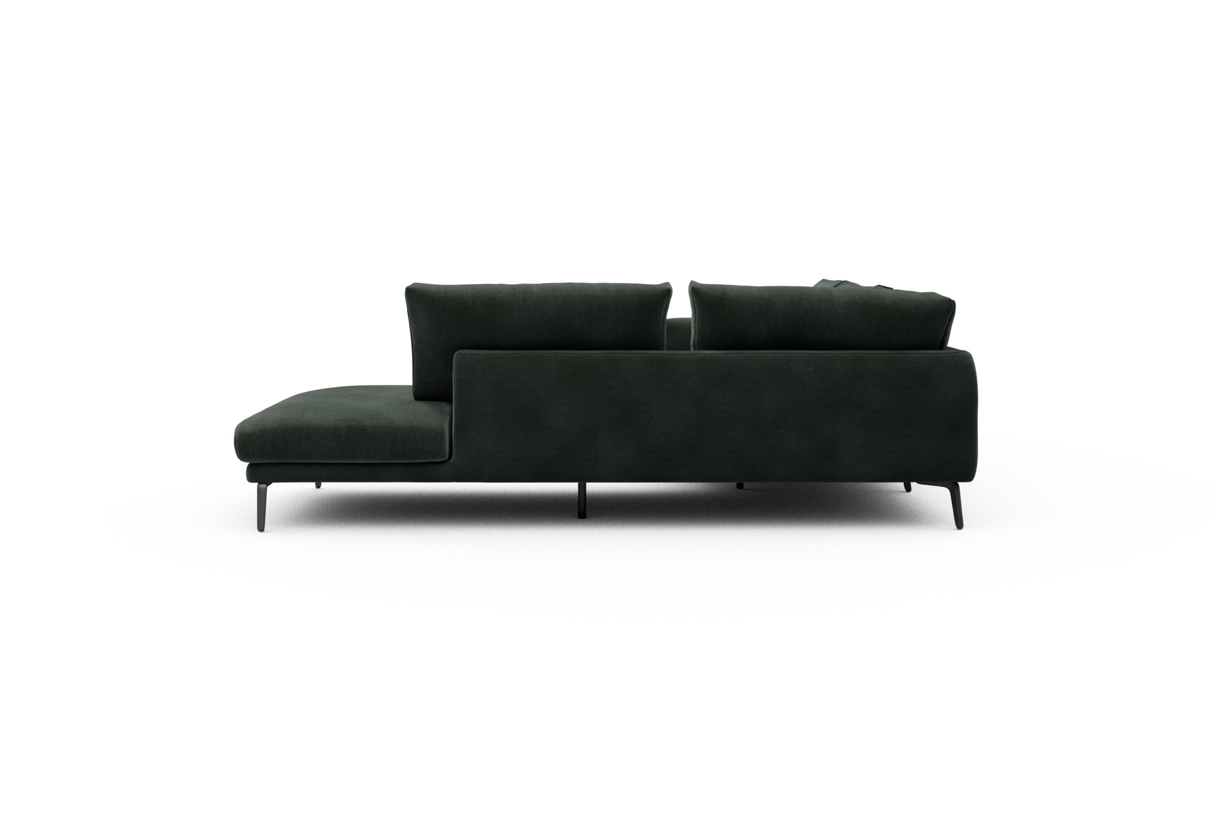 Ecksofa Karl Relax-Ecke rechts mit 2,5-Sitzer Smooth-Laurel-Green