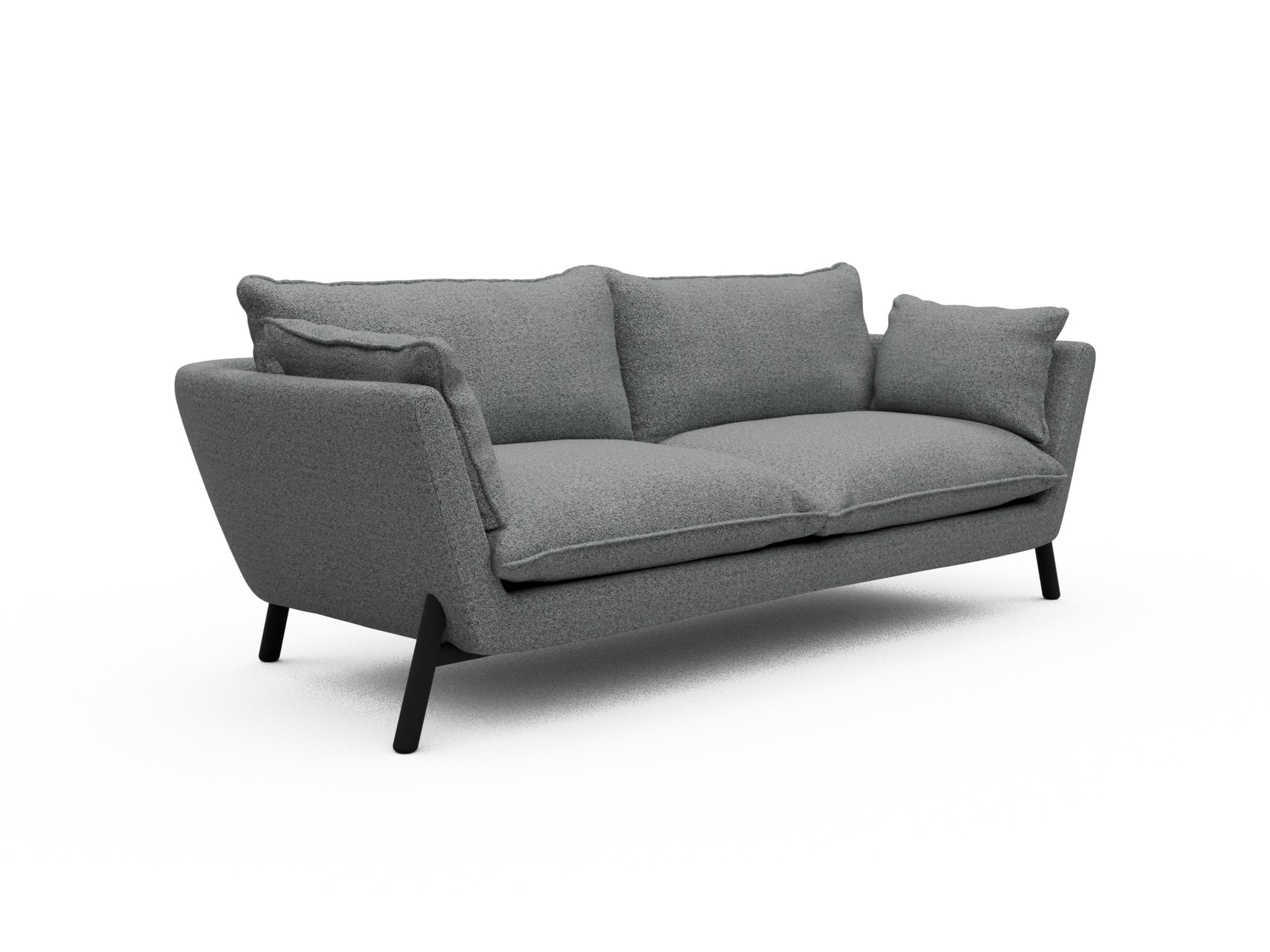Skandi Home Sofa Emil Soft 3-Sitzer Beinfarbe Eiche Schwarz Aivi-Gravet-Grey moebelfaktor